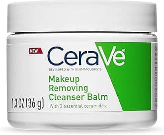 CeraVe Cleansing Balm Makeup Remover, Waterproof Makeup Remover With Ceramides & Plant-Based Jojoba Oil To Nourish & Hydrate, Non-Comedogenic & Fragrance Free, 1.3 Oz