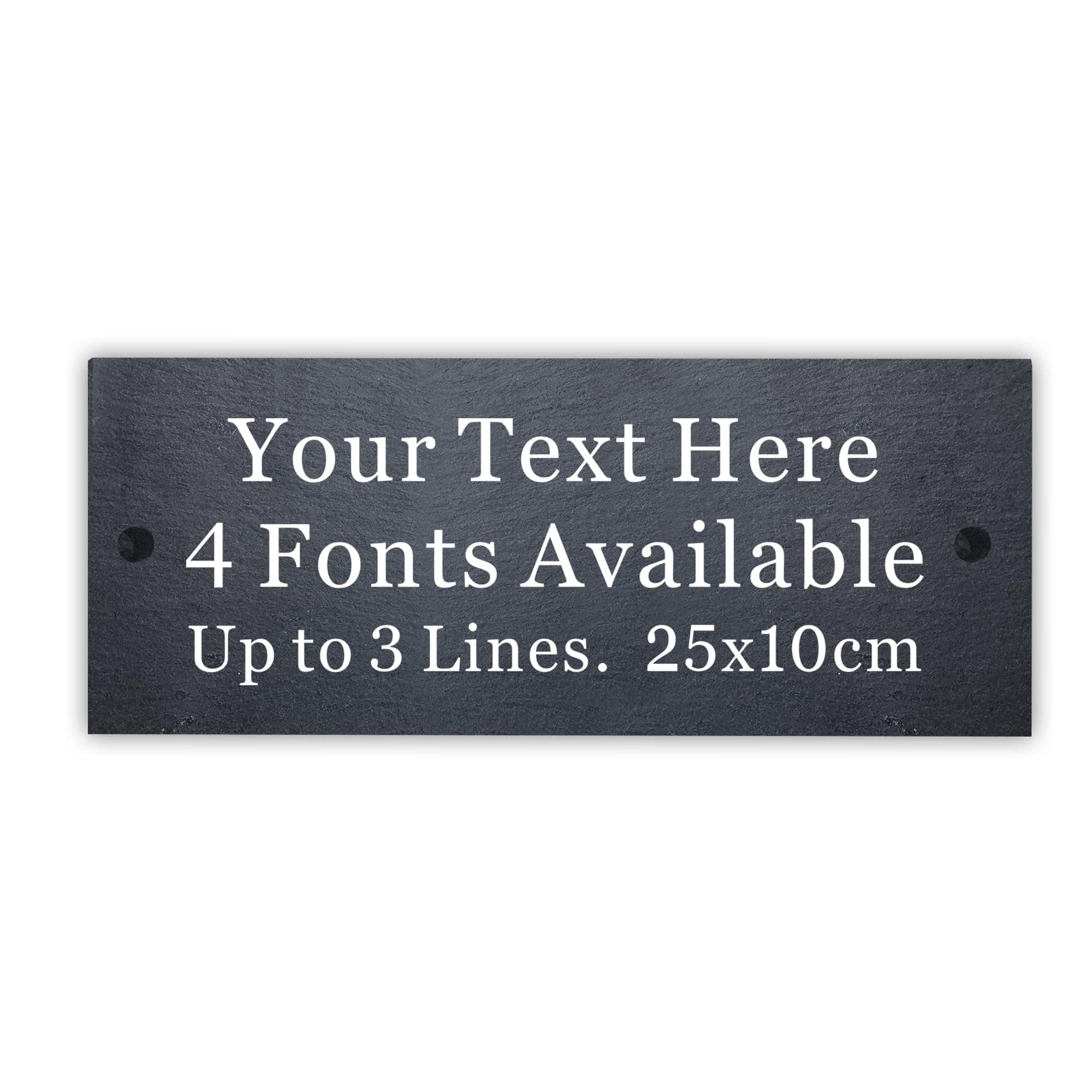 Personalised Plaque Slate House Signs Natural Slate Yard Garden Sign Plaques Welcome Sign Door Wall Signs Home Decor Gifts for Outside with Wall Fixings 25x10cm