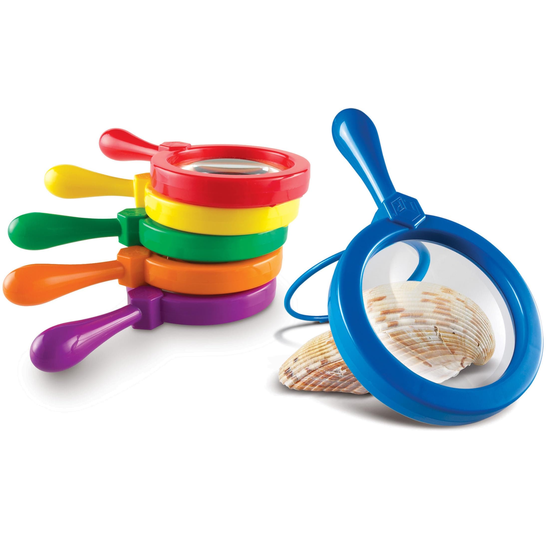 Learning Resources Jumbo Magnifiers - 6 Pieces, Ages 3+ Toddler Learning Toys, Exploration Toys for Kids, Magnifiers for Kids