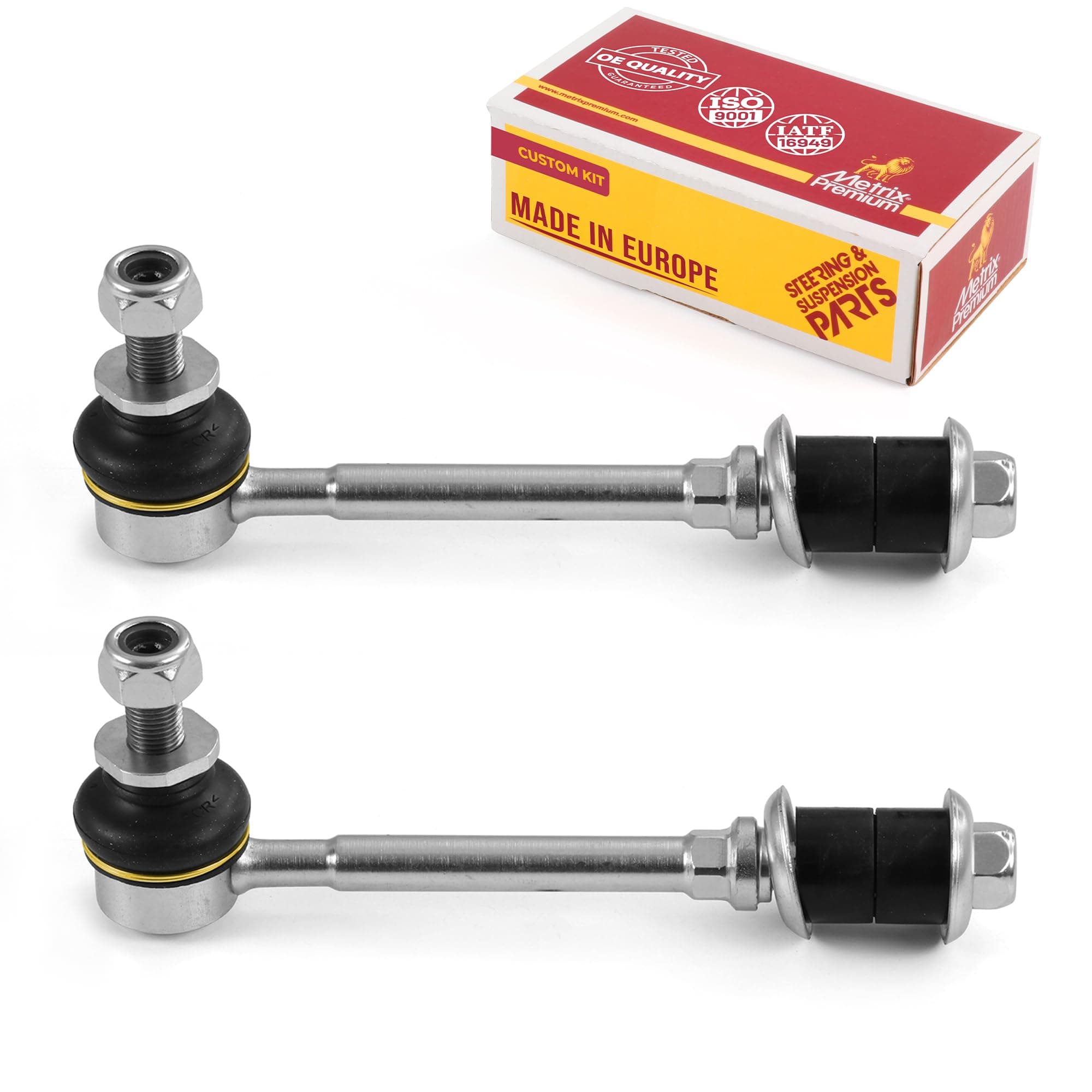 Metrix Premium Chassis Parts - 2 PC Front Sway Bar Stabilizer End Link Kit Fits 96-02 Toyota 4Runner, 00-05 Tundra, 05-15 Tacoma RWD, 06-15 Hilux (Mexico), Replacement K90681, Made in Europe