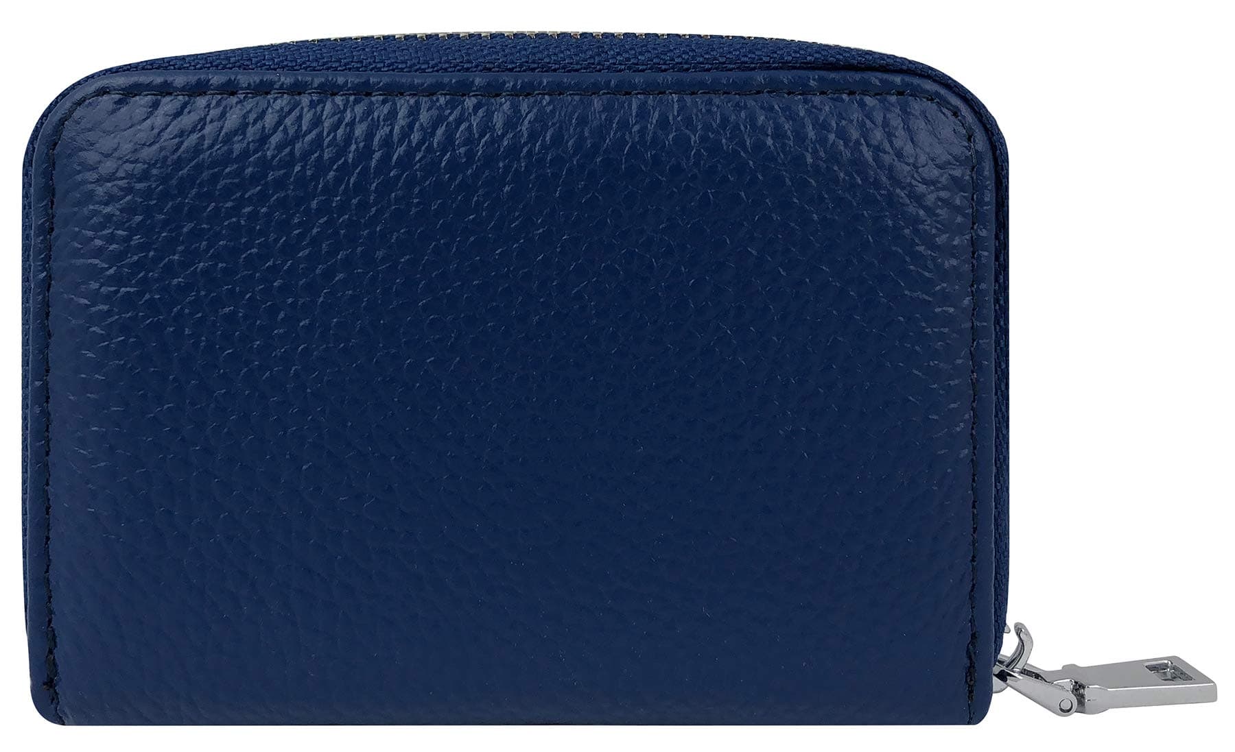 Prime Best Rfid Blocking Zip Around Wallet Genuine Leather Quality Zipper Secure For Man & Woman ID Window Top Stainless Steel Metal Slim Credit 12+Card Holder Case Thin Front Pocket Purse Blue