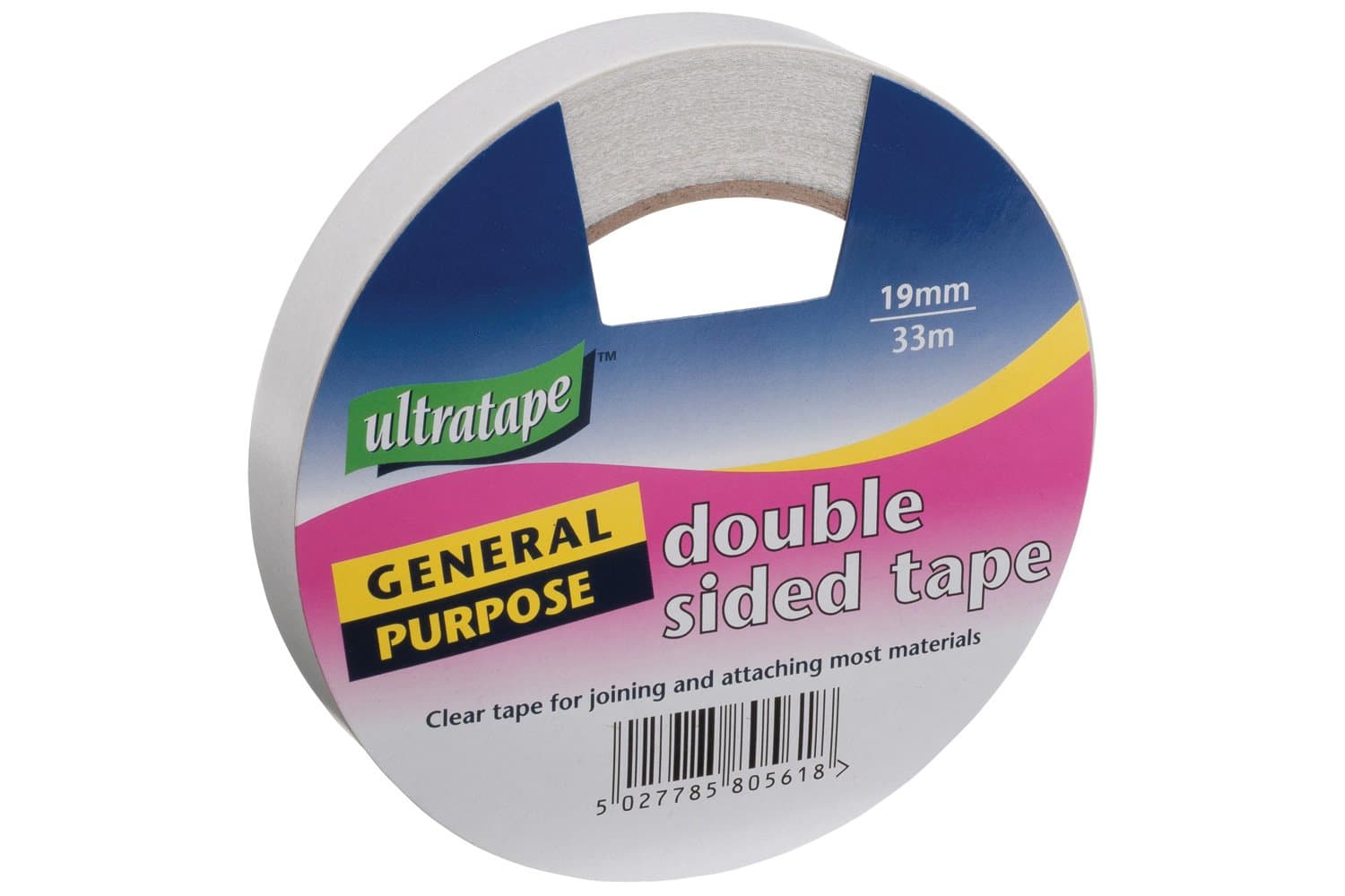 19MM X 33M CLEAR GENERAL PURPOSE DOUBLE SIDED TAPE