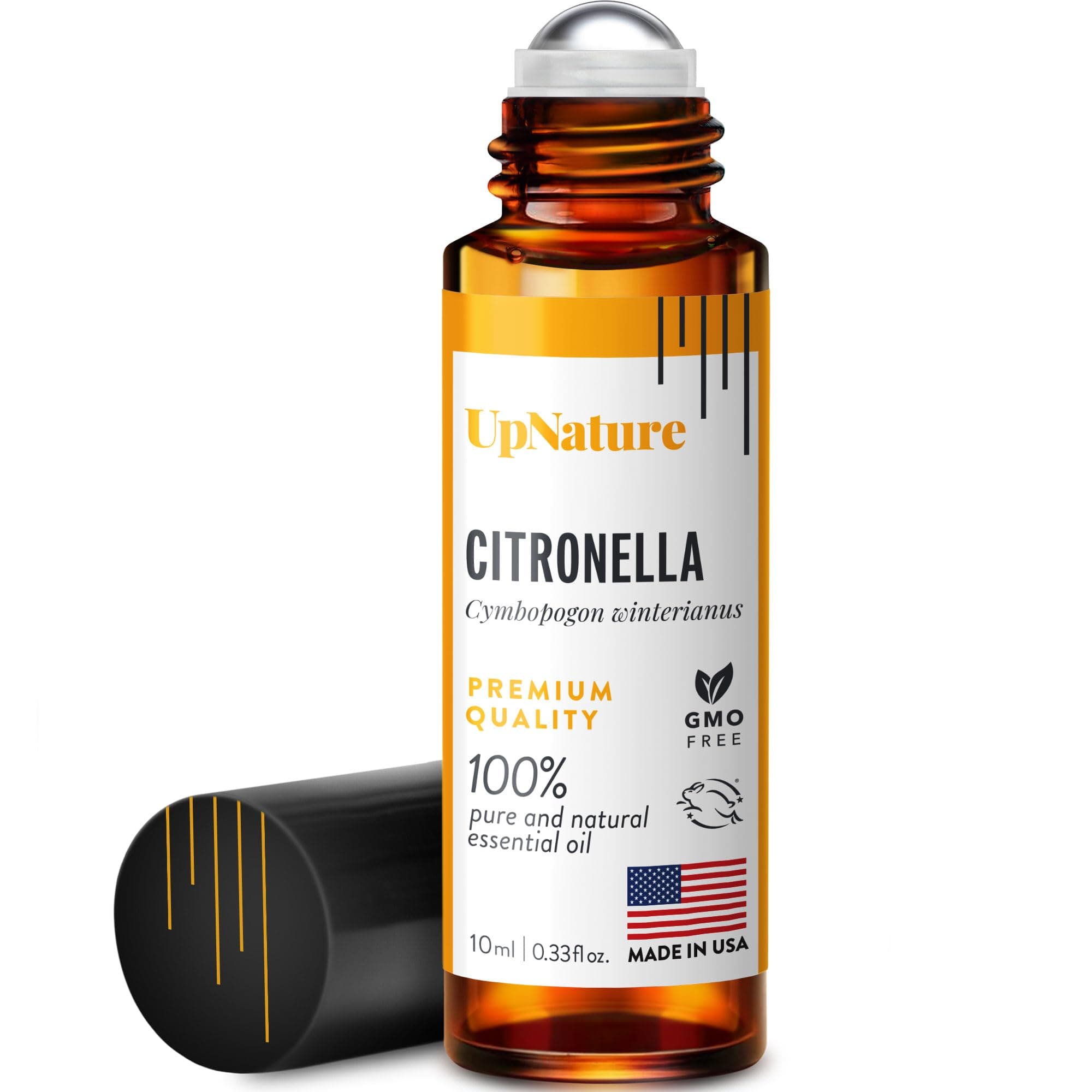 UpNature Citronella Oil Roll On – Camping Essentials - 100% Natural Citronella Essential Oil for Skin
