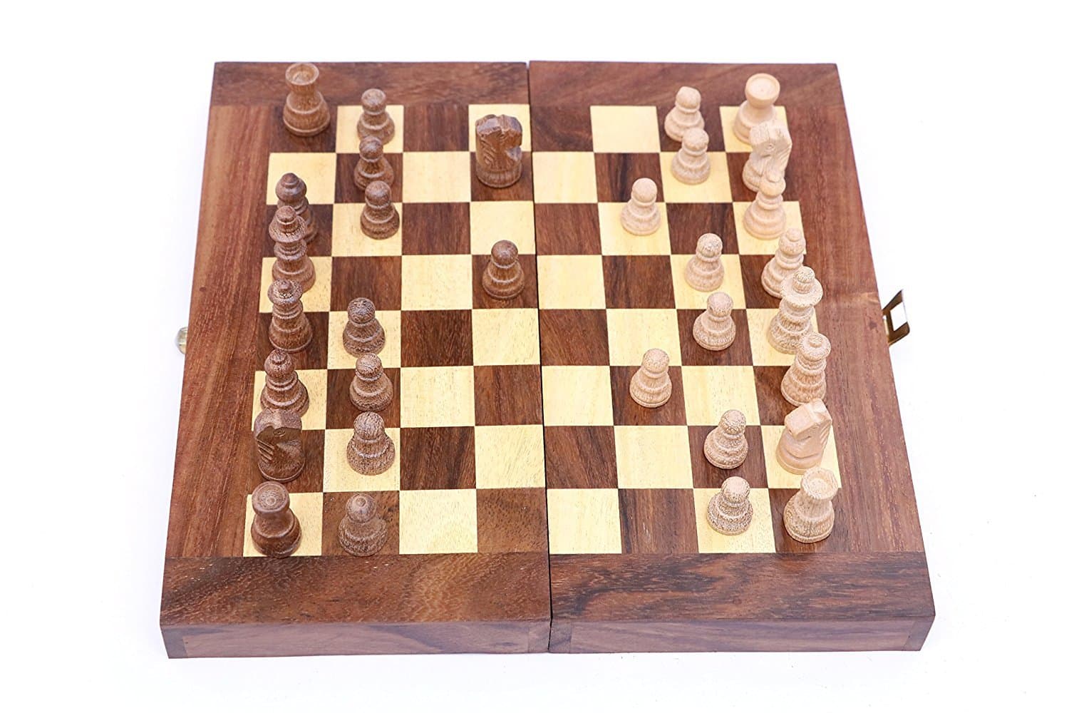 DEVARSH INTERNATIONAL Chess Board Set ROSE Wood Game Handmade, Classic Game of Brilliance, Small Chess Pieces, 8 Inches