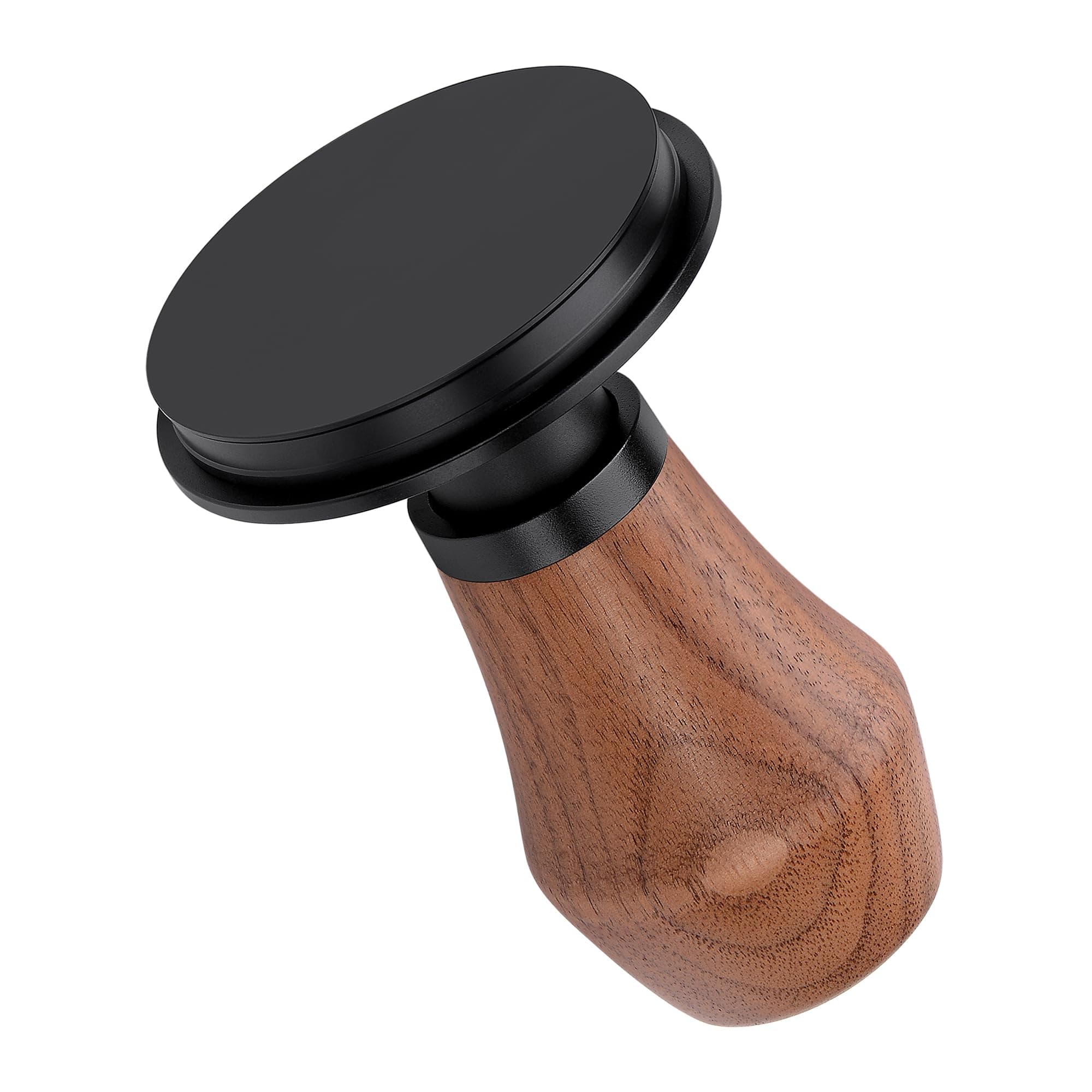 Normcore 58mm Spring Loaded Coffee Tamper V4.1 with Click Feedback, Titanium PVD Flat Base, Self-Leveling Espresso Tamper for 58mm Portafilters, Genuine American Walnut Handle