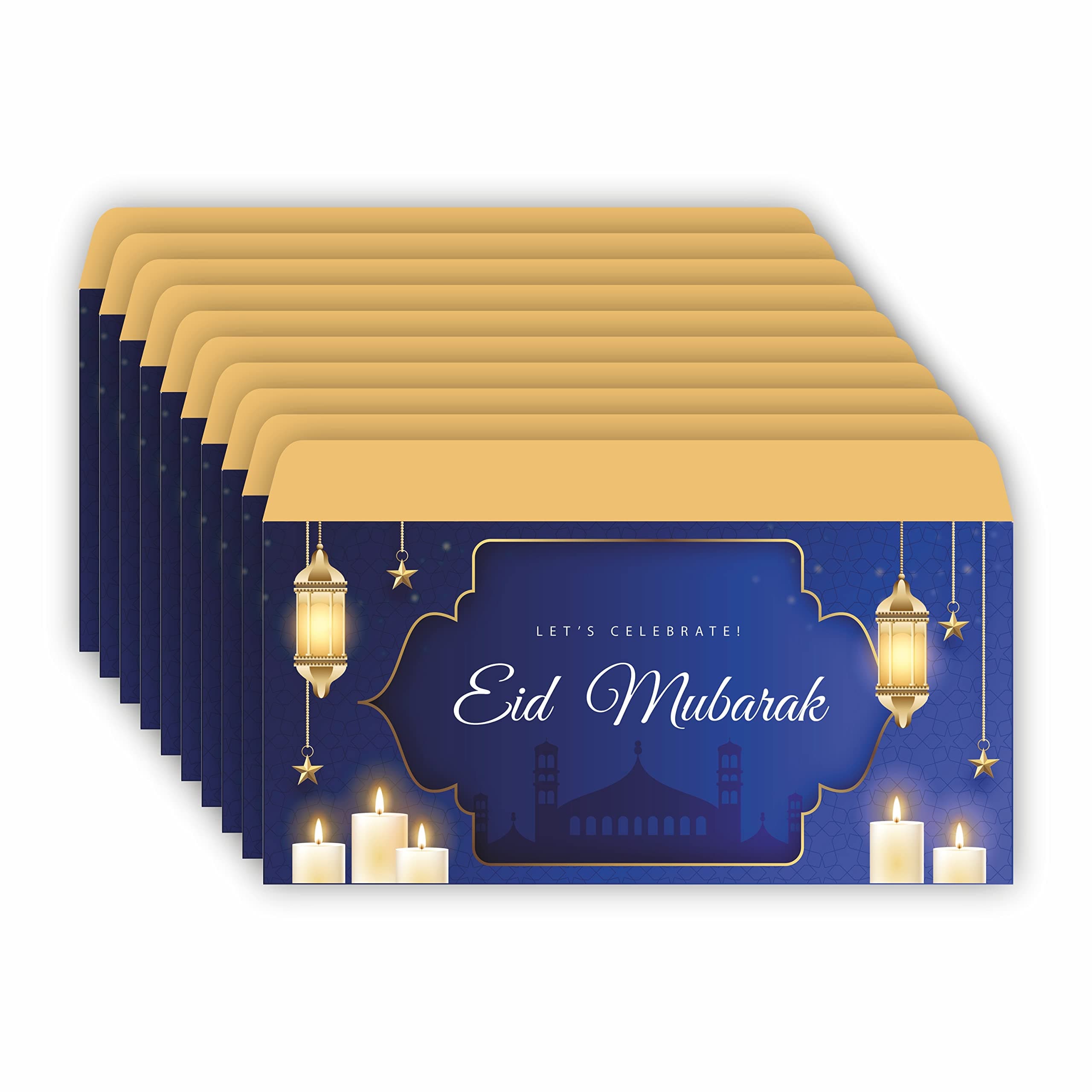 Combo Pack12 Eid Mubarak Envelopes + 12 Envelope Seal Stickers Shagun Colorful Greeting, Lifafa for eid Exclusive Eid Mubarak Ramadan Money Envelopes for Gifting Eid Envelopes For Money