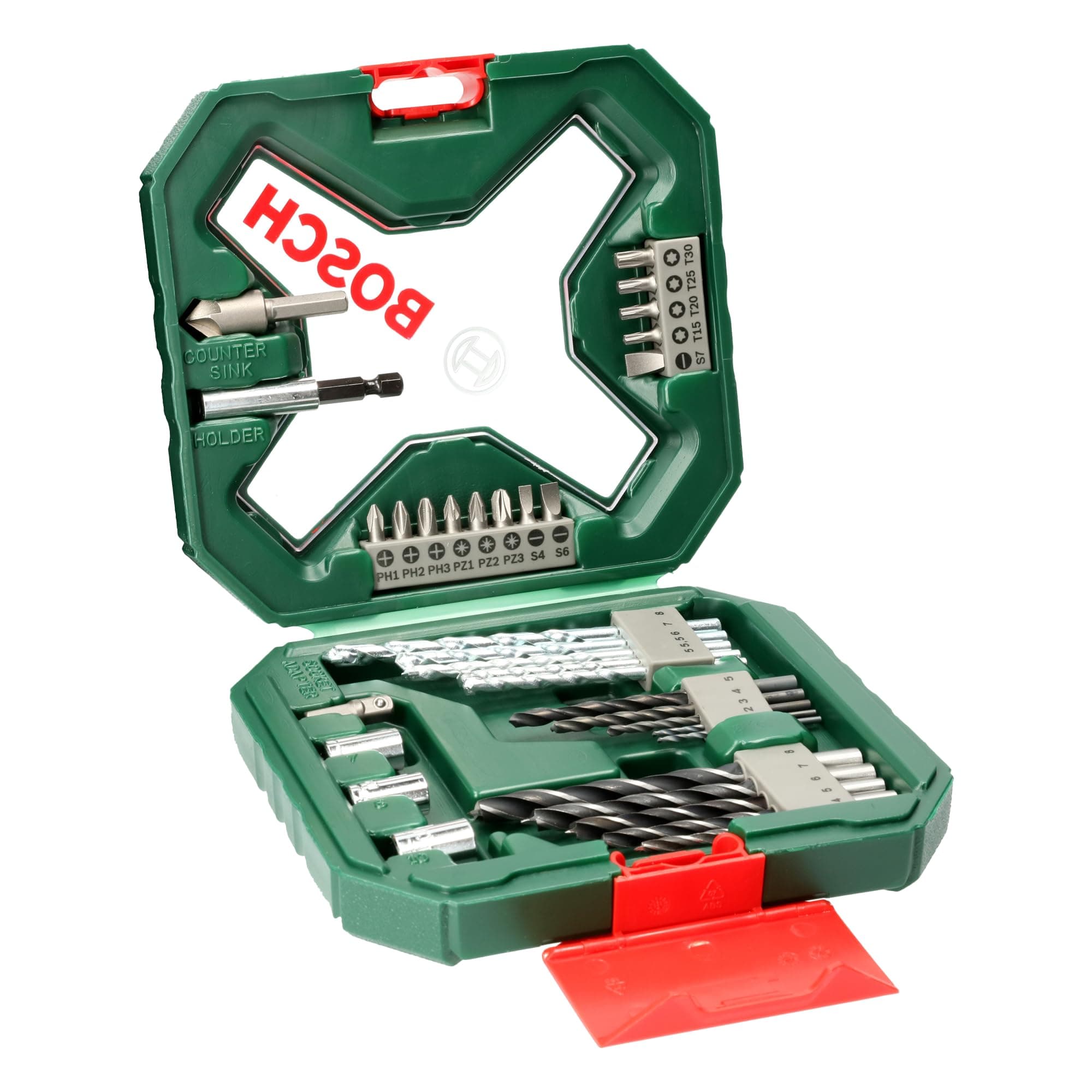 34pc. X-Line Drill and Screwdriver Bit Set (for Wood, Masonary and Metal, Accessories Drill and Screwdriver)