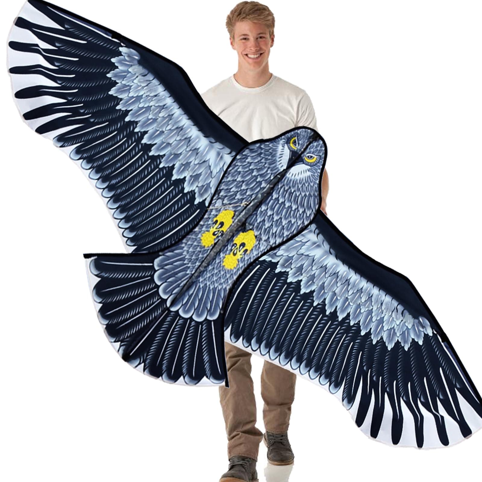 HENGDA KITE-Strong Eagles!Huge Beginner Eagle Kites for Kids and Adults.74-Inch
