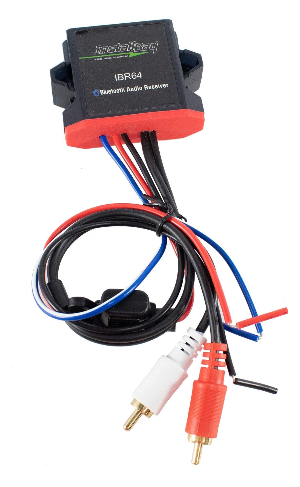 Install-Bay Universal Waterproof Bluetooth Audio Receiver RCA Output Converter Car Boat Bike