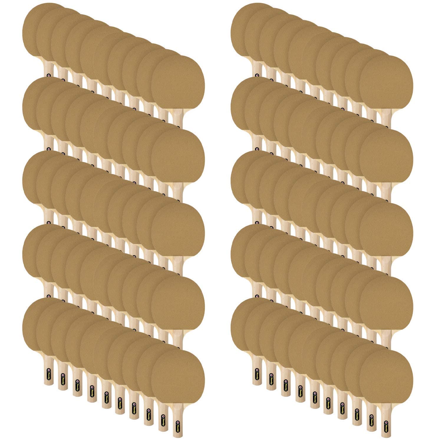 Martin Kilpatrick Thunder Ping Pong Paddle - 100 Pieces - Sandpaper Surface to Show Your True Grit (MK) Racket Series - Recommended for Beginning Level Players