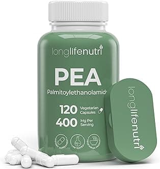 Palmitoylethanolamide (Pea) 400mg - 120 Vegetarian Capsules, Organic Supplement for Discomfort Management, 4-Month Supply, Lab Tested, Made in USA