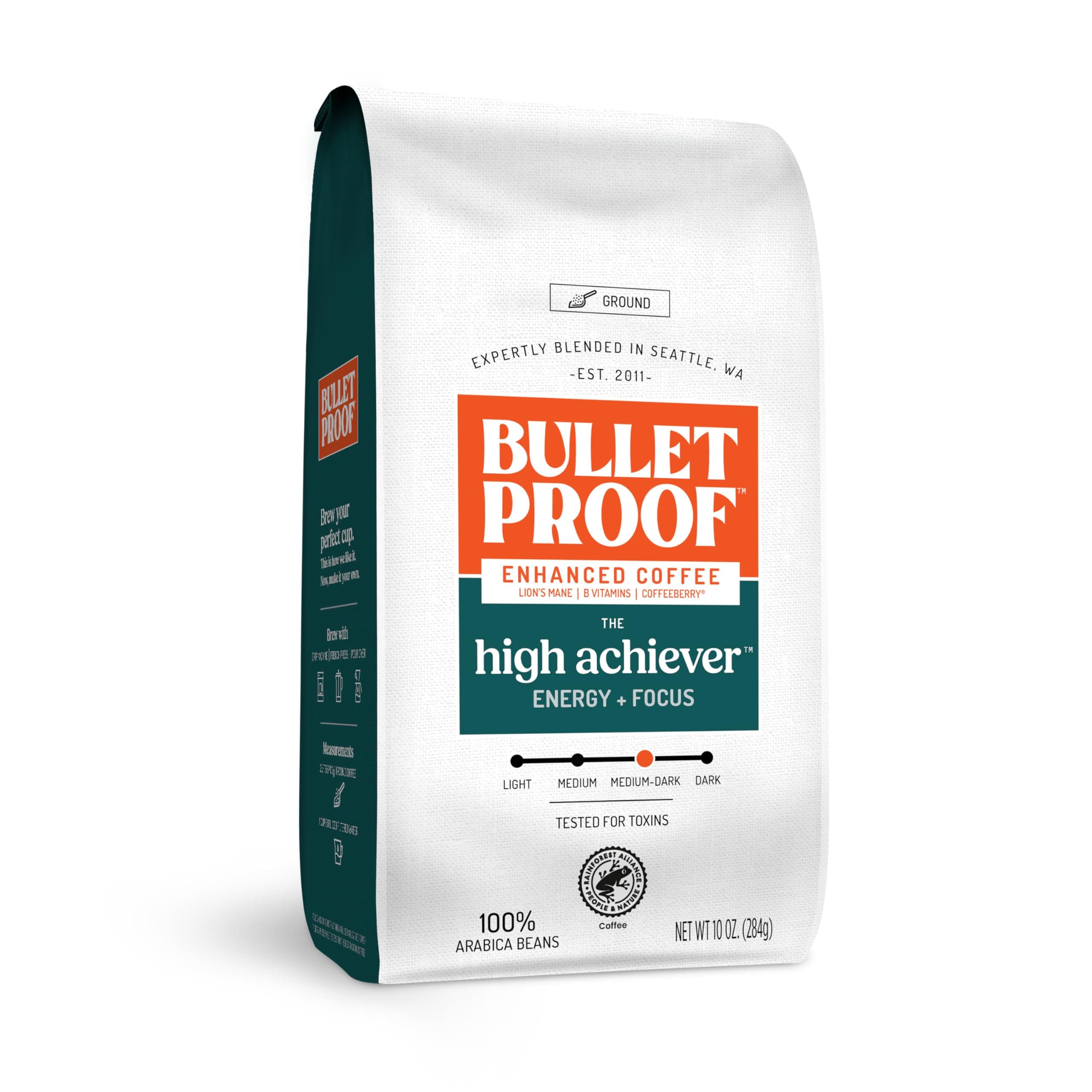 Bulletproof Coffee Ground High Achiever, 10 oz
