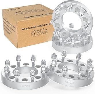 8x6.5 to 8x180 Wheel Spacers 1.5"(38mm) Bore 117mm with M14x1.5 Studs for Chevy Silverado 1500 HD 2500 HD 3500 HD Suburban Express Avalanche | GMC Sierra Savana Yukon, 4PCS 8x165.1-8x180 Wheel Adapter