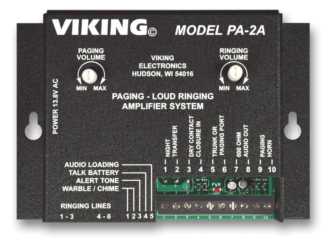 Viking PA-2A Paging / Loud Ringer Amplifier (includes 25AE horn)