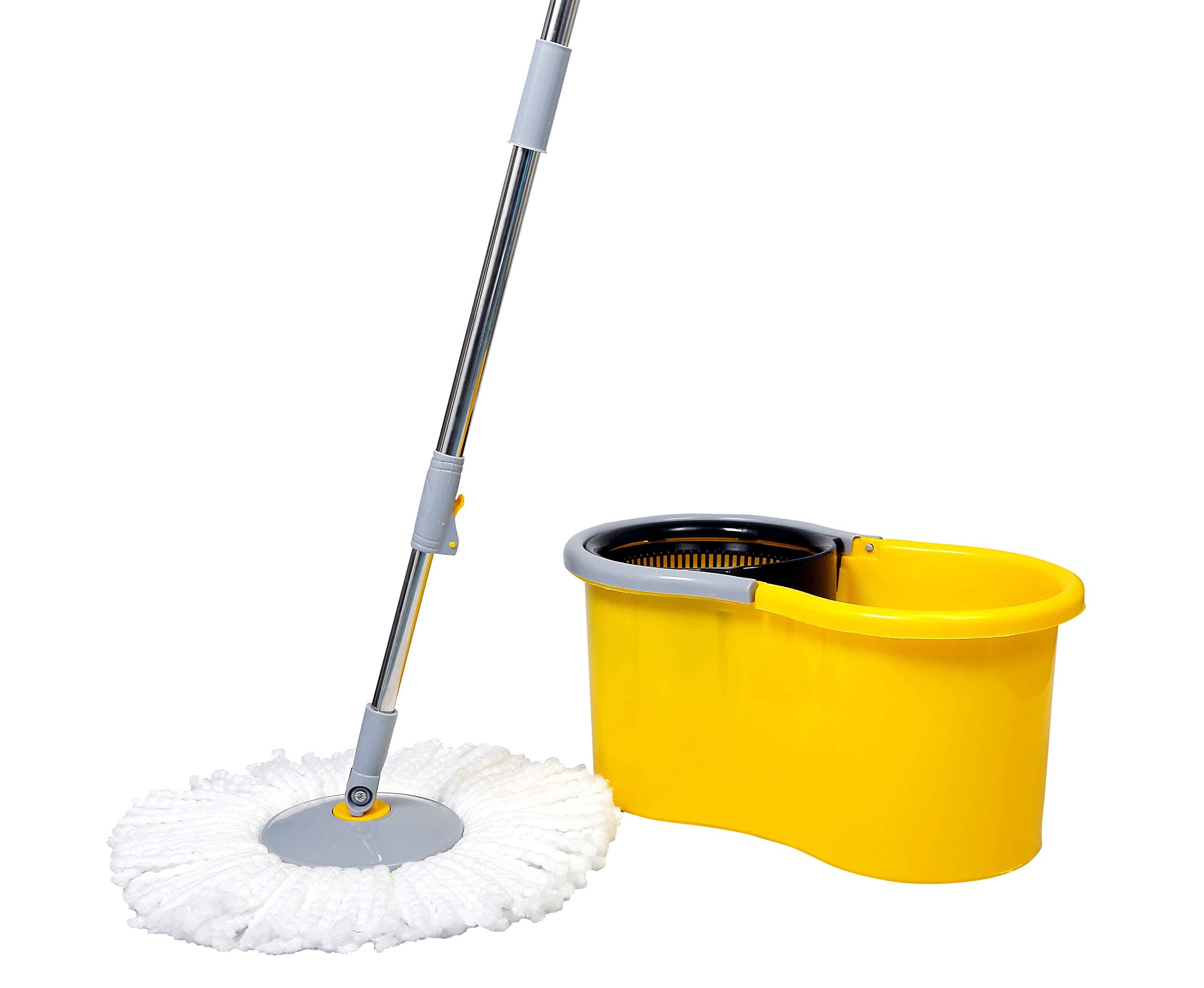 Esquire EE1YW EE1 Microfiber Elegant 360° Spin Bucket Mop Set (Yellow)