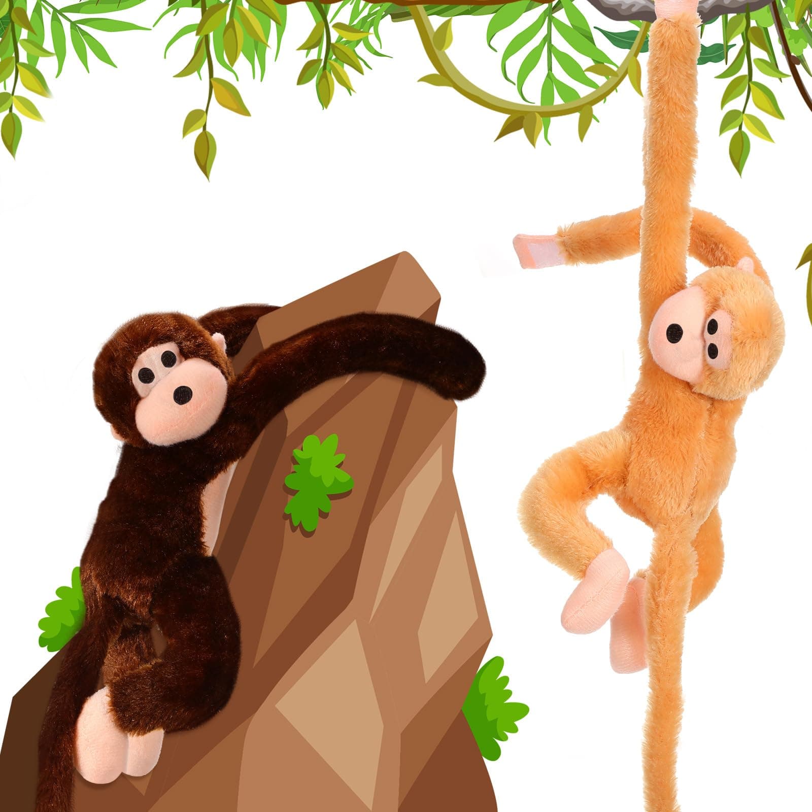 2 Pcs 20 Inch Hanging Monkey