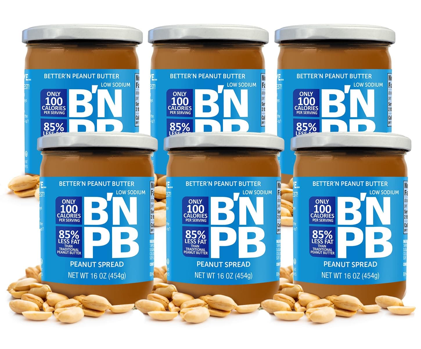 Better N Peanut Butter Better'n 6 Pack Variation (1 Pound (Pack of 6), (Low Sodium))