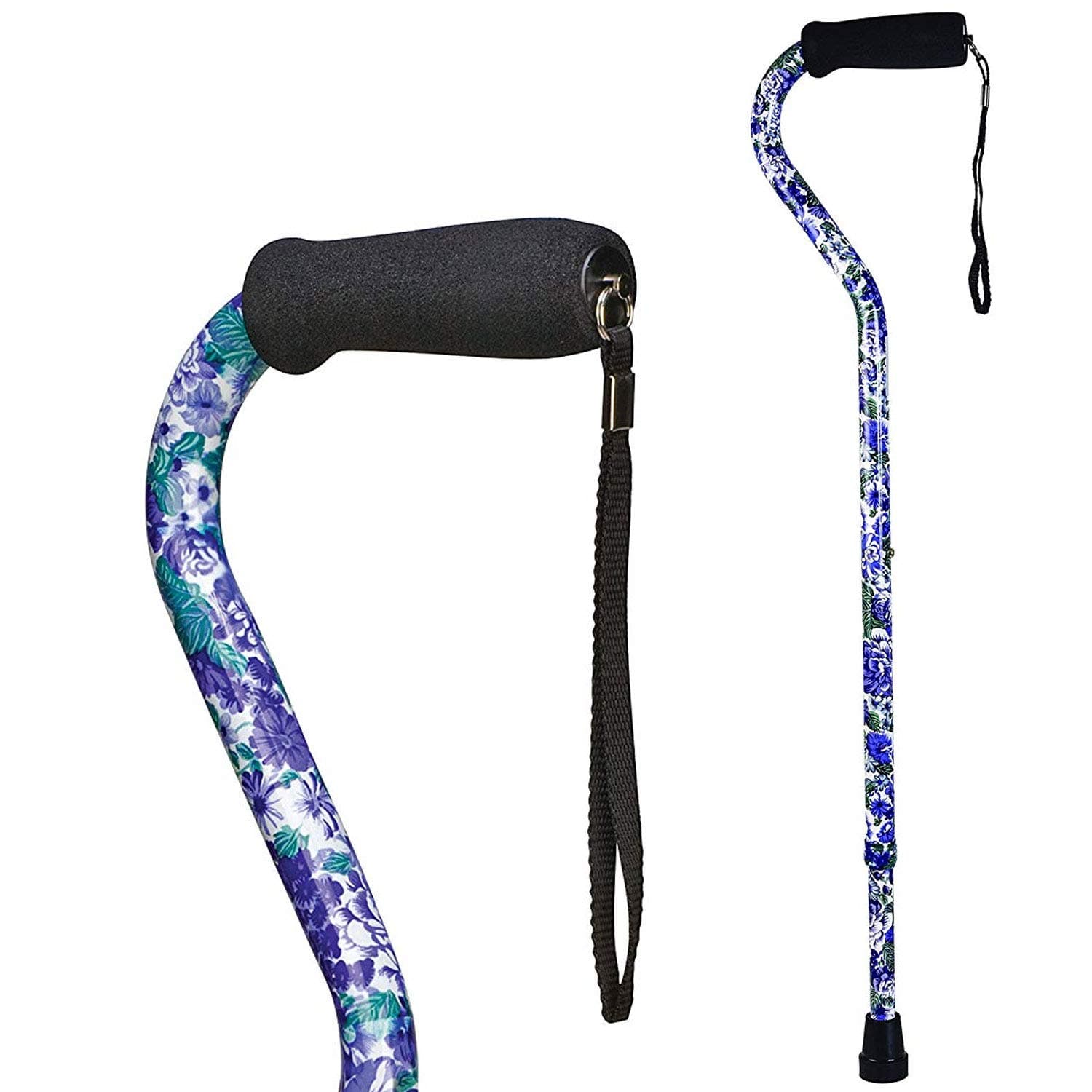 DMI Adjustable Designer Cane with Offset Handle