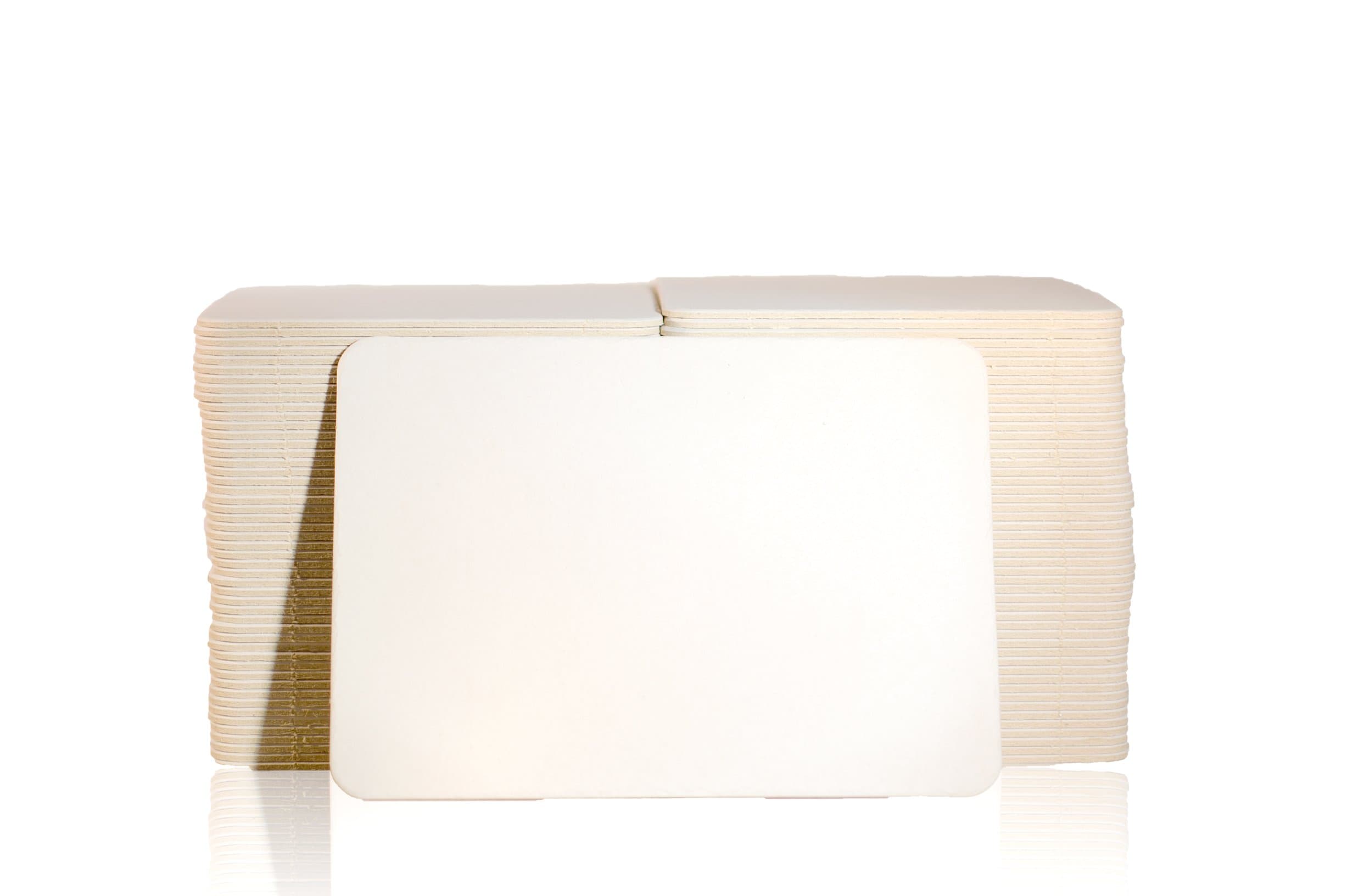3 7/8" x 5 3/8" Rectangle Heavyweight (80pt) Blank Pulpboard Coaster (Case of 1,000)