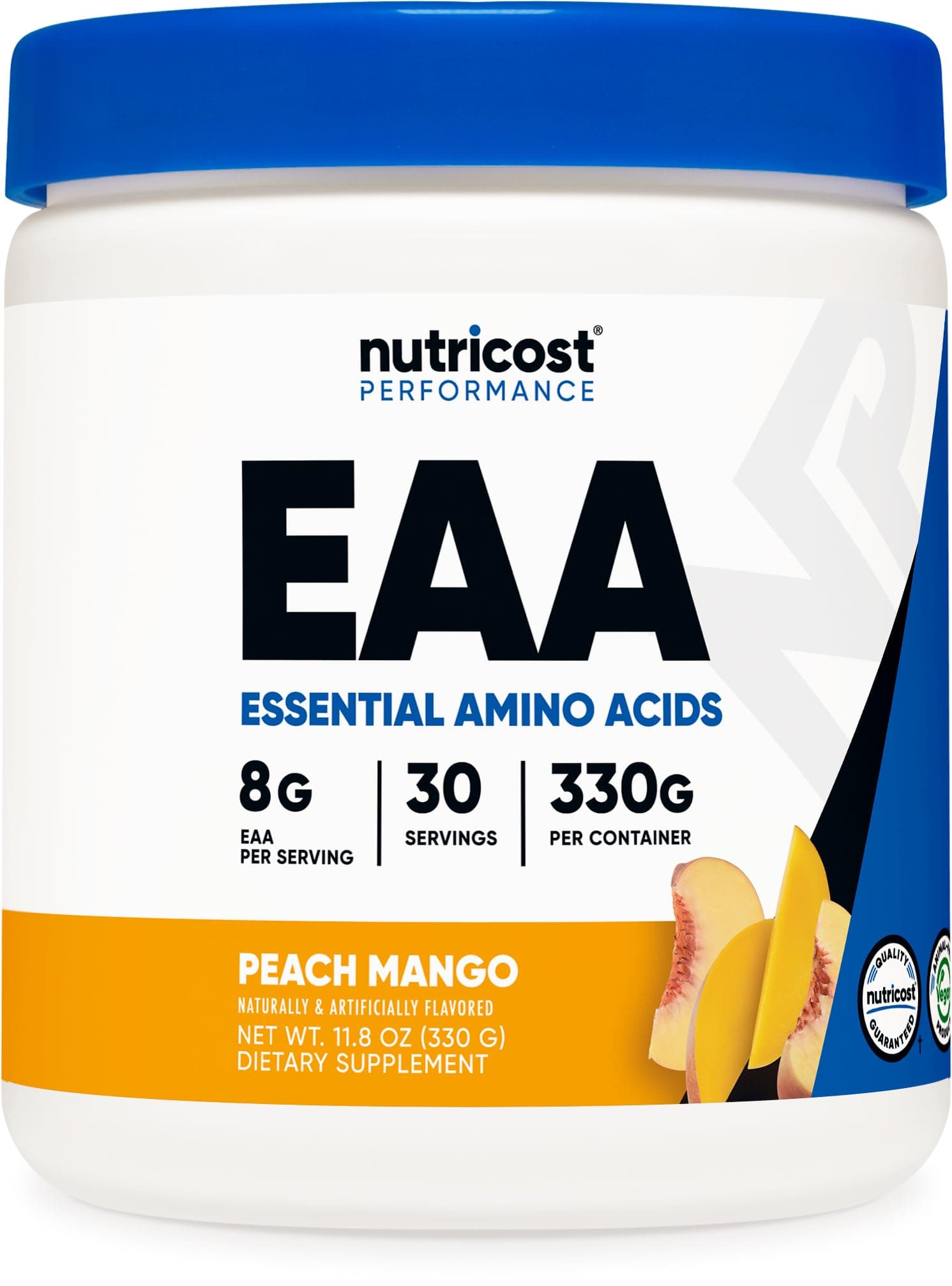 EAA Powder 30 Servings (Peach Mango) - Essential Amino Acids - Non-GMO, Gluten Free, Vegetarian Friendly