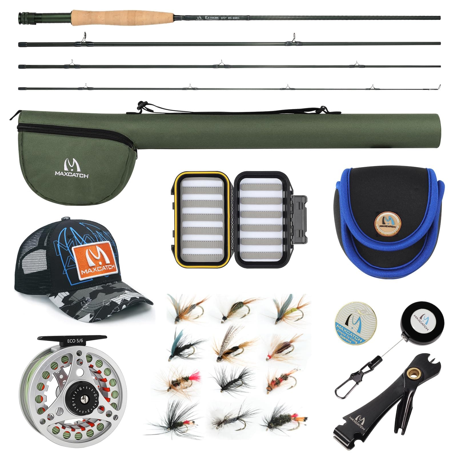 M MAXIMUMCATCH Maxcatch Extreme Fly Fishing Combo Kit 3/4/5/6/7/8 weight Fly Rod and Reel Outfit