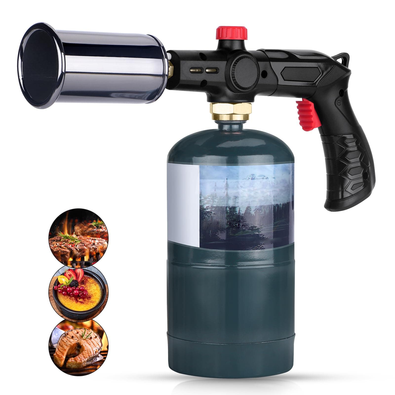 POWERFUL Kitchen Cooking Torch - Sous Vide, Charcoal Torch Lighter - Grilling, Creme Brulee, Campfire Charcoal Starter
