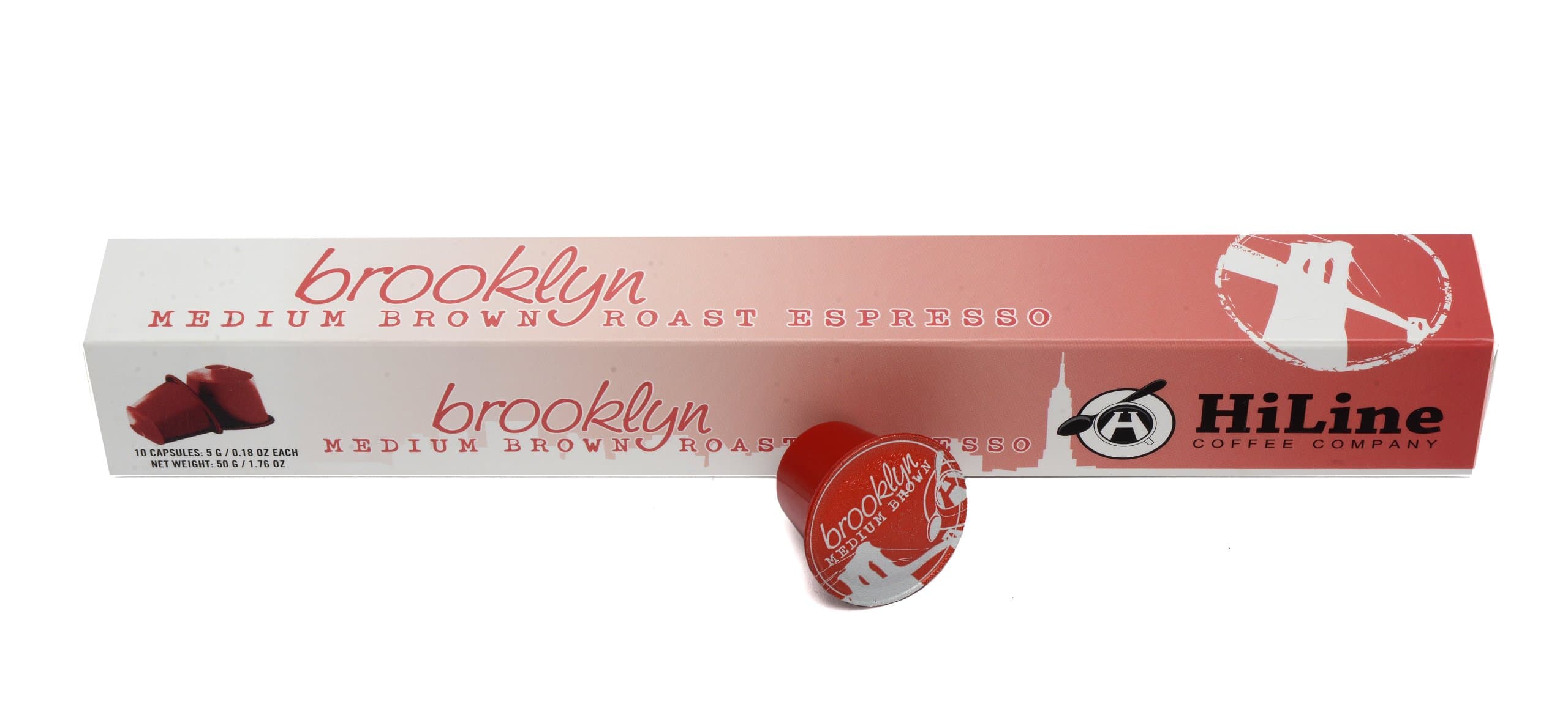 HiLine Coffee Nespresso Compatible Capsule Brooklyn Medium - 10 Count