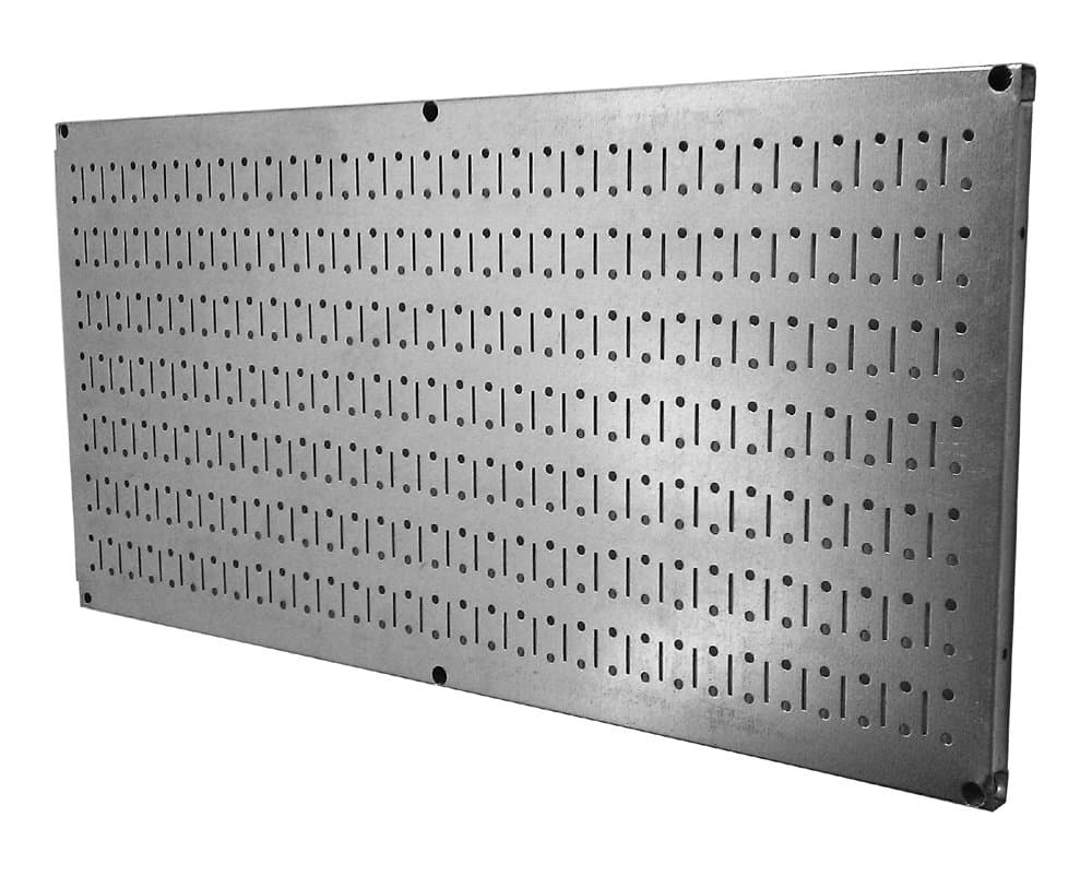 Wall Control Pegboard 16in x 32in Horizontal Galvanized Metal Pegboard Tool Board Panel