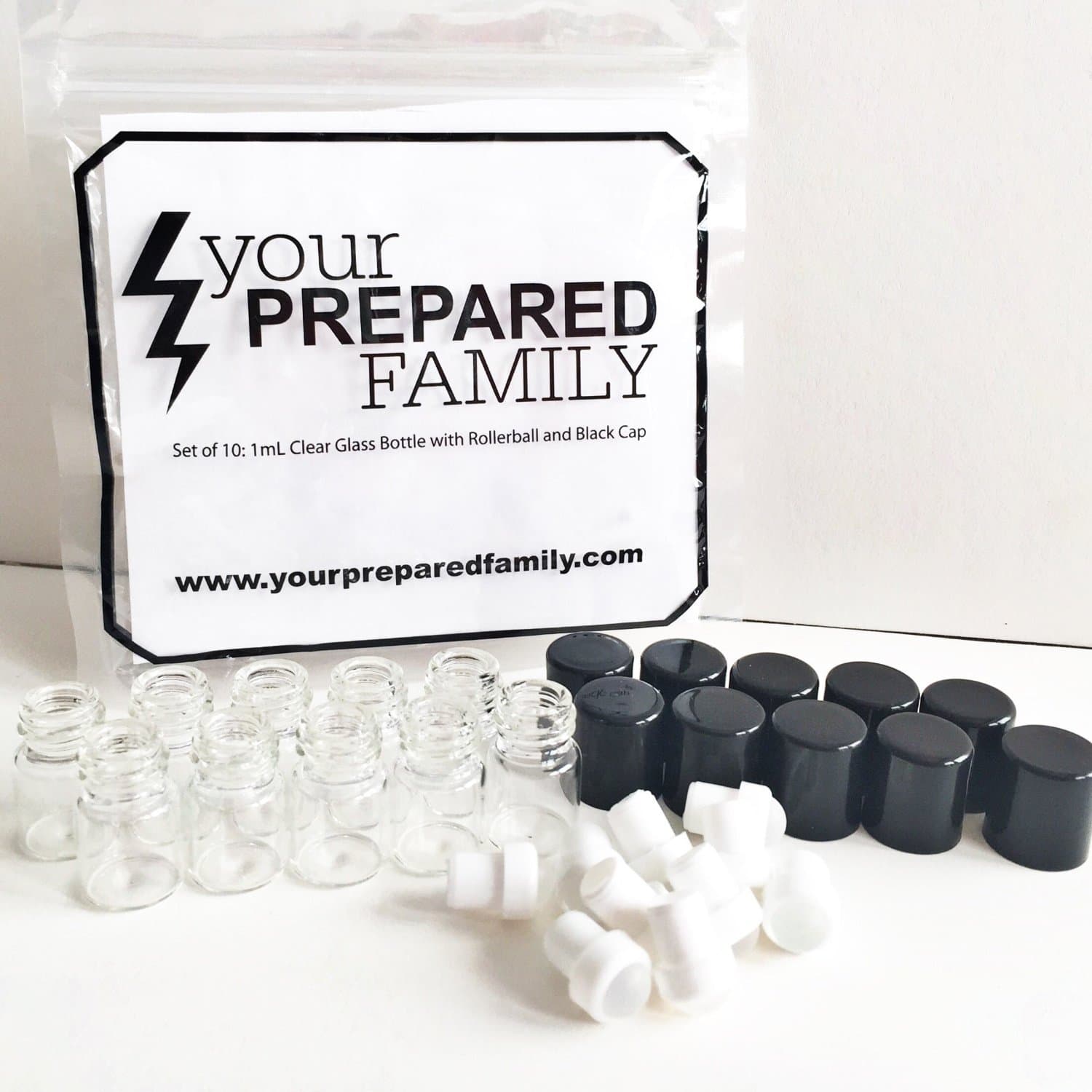 Miniature 1/4 Dram 1mL Glass Roller Bottles for Essential Oils. Mini Clear Rollerball Bottle Displays Oil Sample Better Than Amber. Great Gift for Any Special Occasion.Travel or Sharing! (10 Pack)