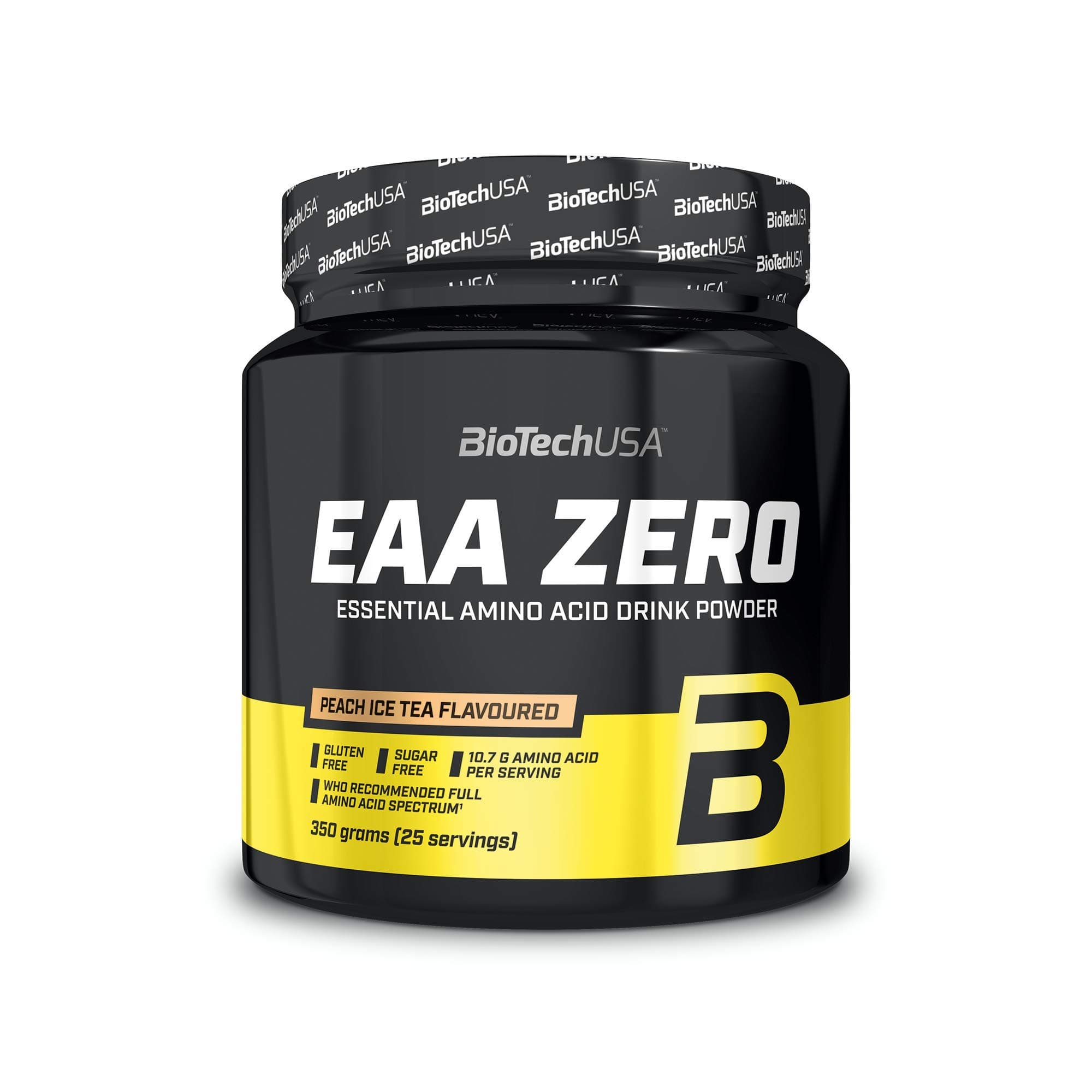 BioTechUSAEAA Zero - Essential Amino Acid Power | 7160mg EAA/serving | WHO Recommended Ratio | Sugar-Free, Gluten-Free, 350 g, Peach Ice Tea