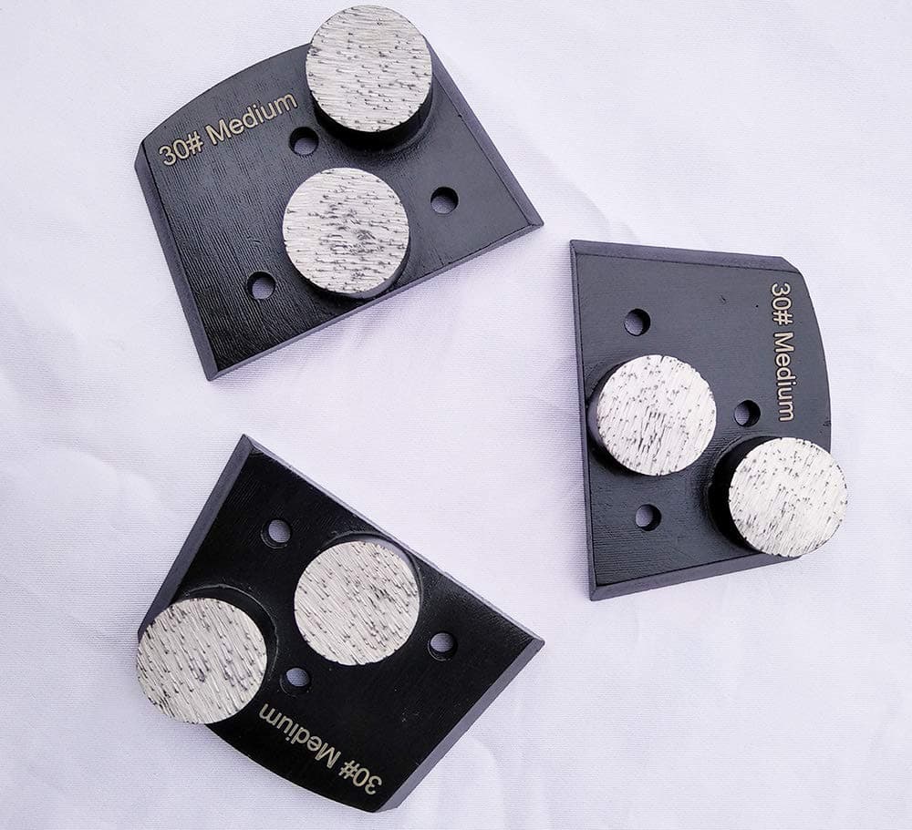Trapazoidal Diamond Grinding Discs for Concrete Floor Grinding Medium Bond 3 pcs Use in Lavina and Edco Floor Grinders (30#)