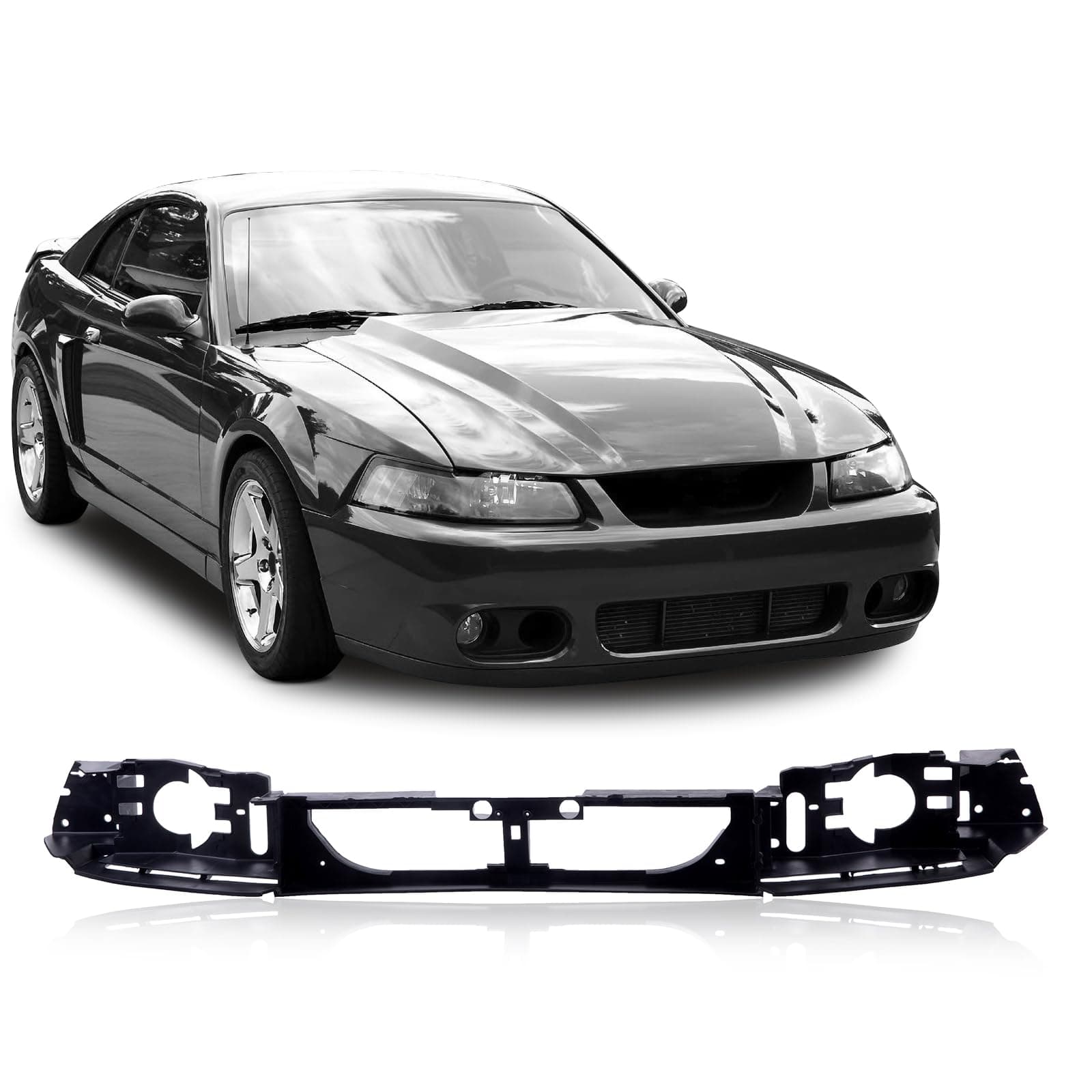 Perfit Liner New Front Head Lamp Mounting Panel Compatible with 1999-2004 FORD Mustang Fits FO1221119 3R3Z8A284AA