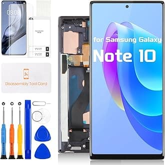 TFT for Samsung Galaxy Note 10 Screen Replacement - for Samsung Note10 LCD Display Touch Screen for Galaxy N910 SM-N970F N970U N970U1 Digitizer Glass Assembly with Frame (Black)