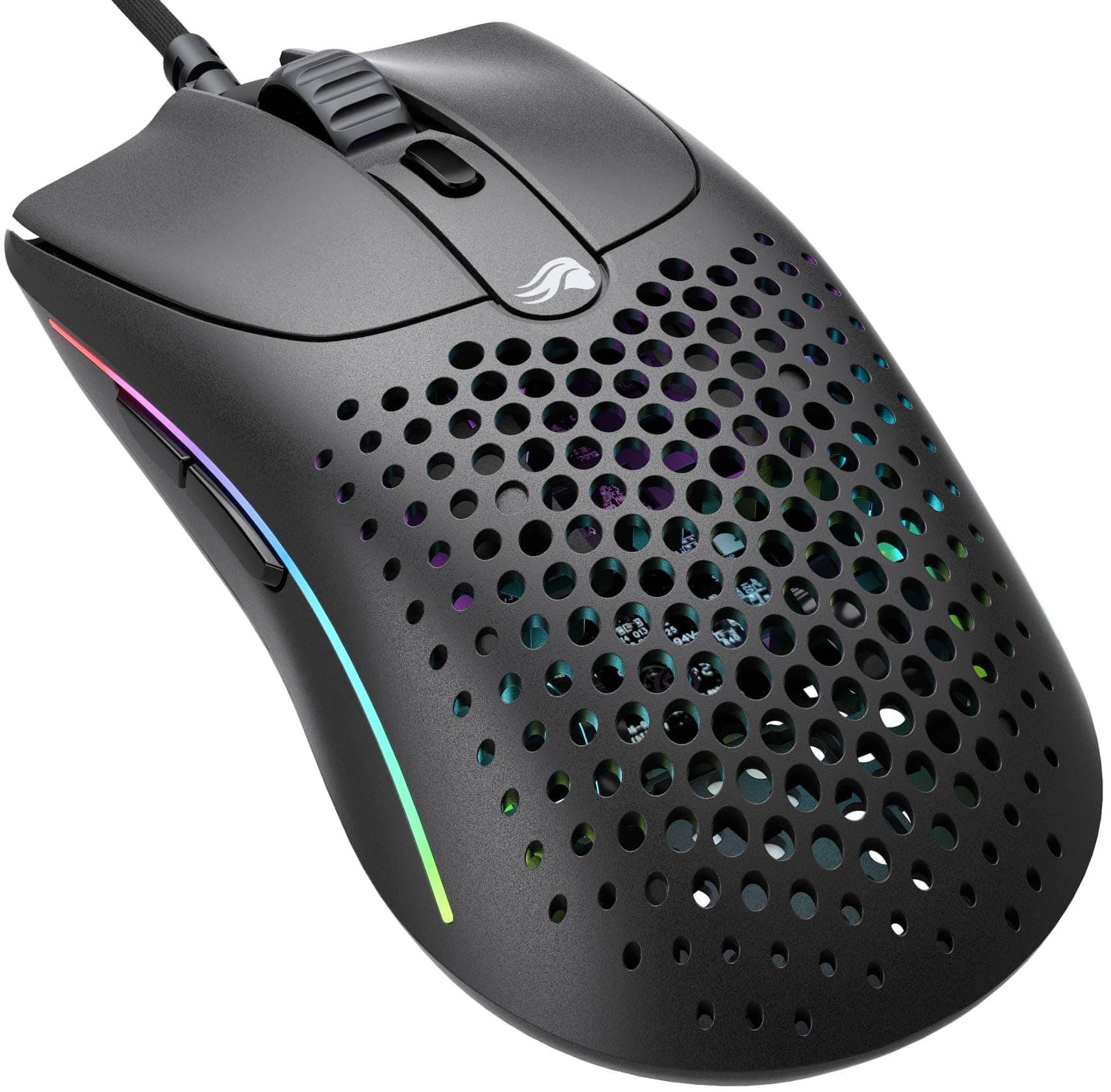 Glorious Gaming Model O 2 Wired Gaming Mouse - 59g Ultralight, FPS, 26,000 DPI, Motion Sync, 80M Click Rated Switches, 6 Programmable Buttons, Ambidextrous, RGB, PTFE Feet - Black