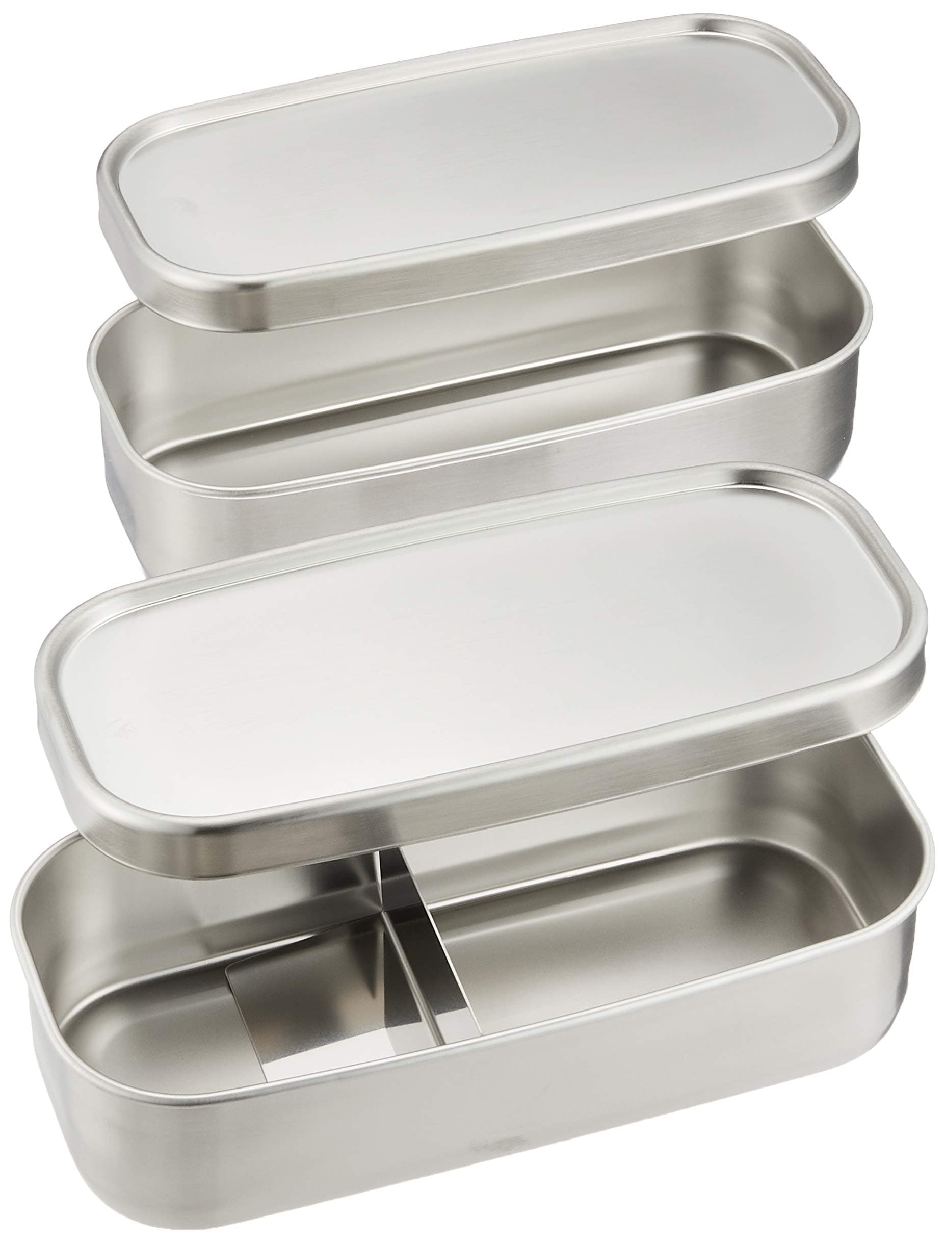 Aizawa Long Square Shape Lunch Box Double