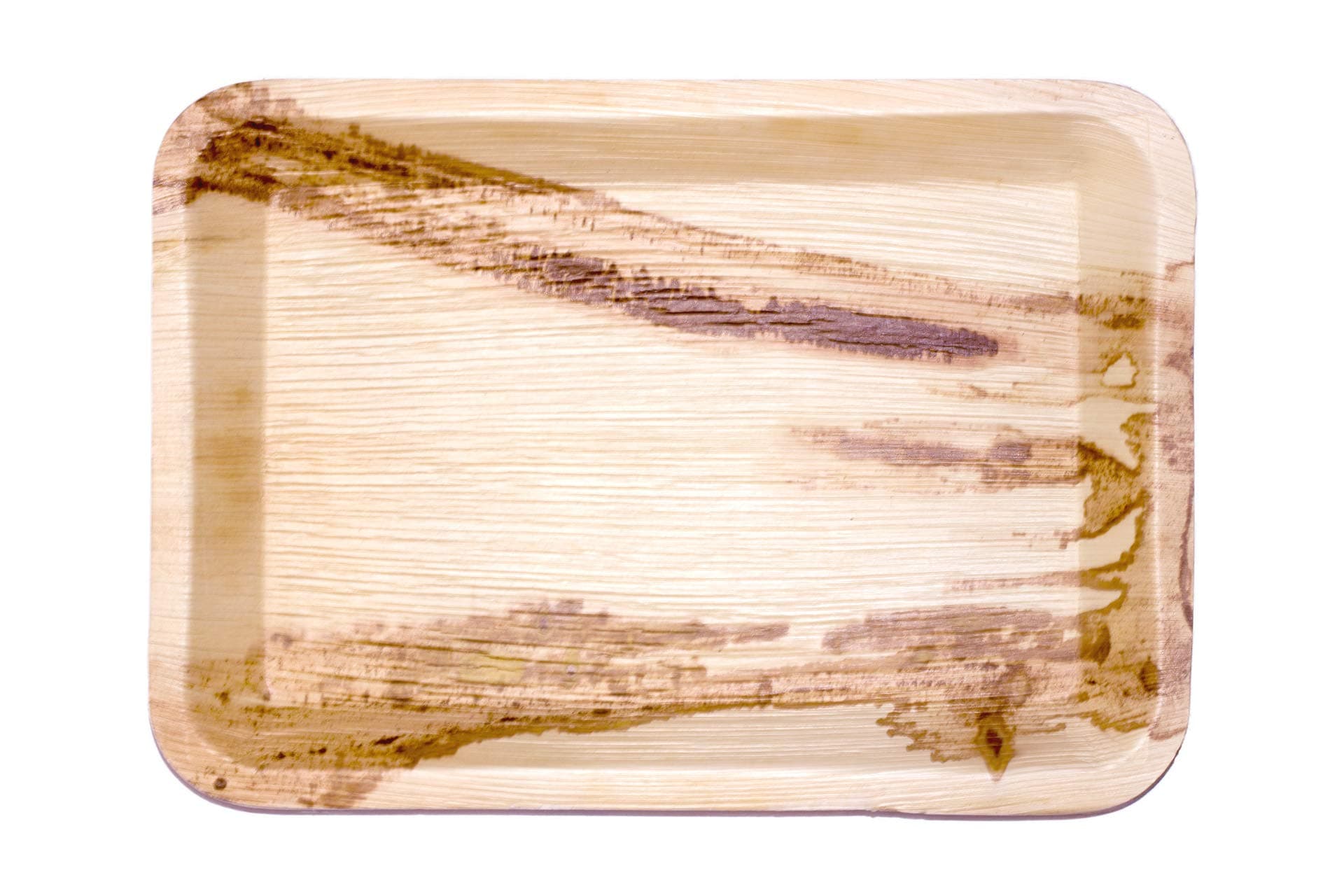 14" Rectangle Palm Leaf Serving Trays Platters - Pack of 5 - Disposable, Compostable, Natural, Tree Free, Sustainable, Eco-Friendly - Fancy Rustic Party Dinnerware and Utensils Like Wood, Bamboo