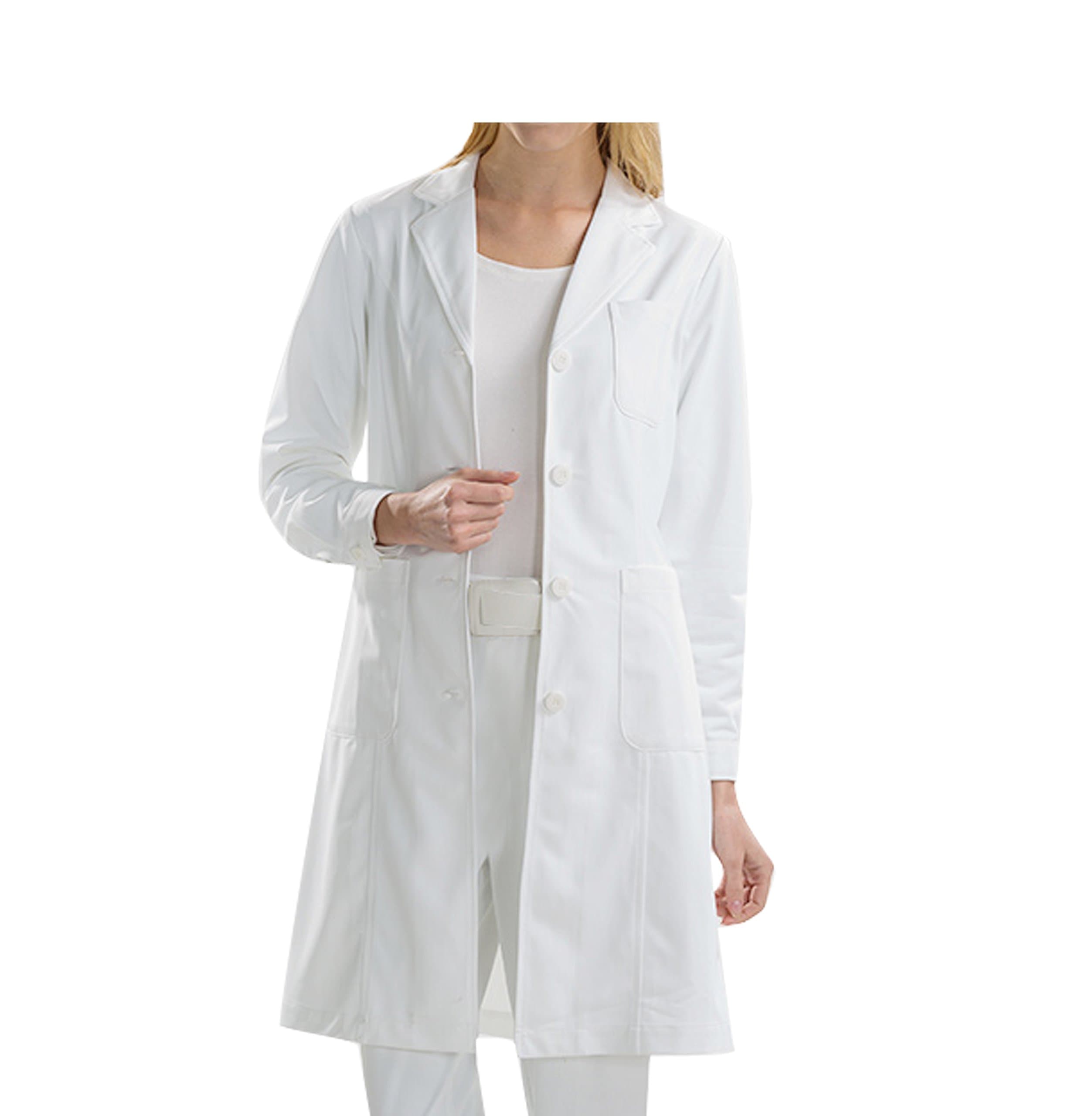 BSTTWomen Lab Coat White Uniforms New Improvement Buttoned Sleeves