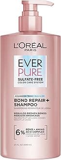 Bond Repair Sulfate Free Shampoo for Damaged Hair, Strengthening Hair Care with Citric Acid, Repairs Weak Hair Bonds, EverPure, 23 Fl Oz