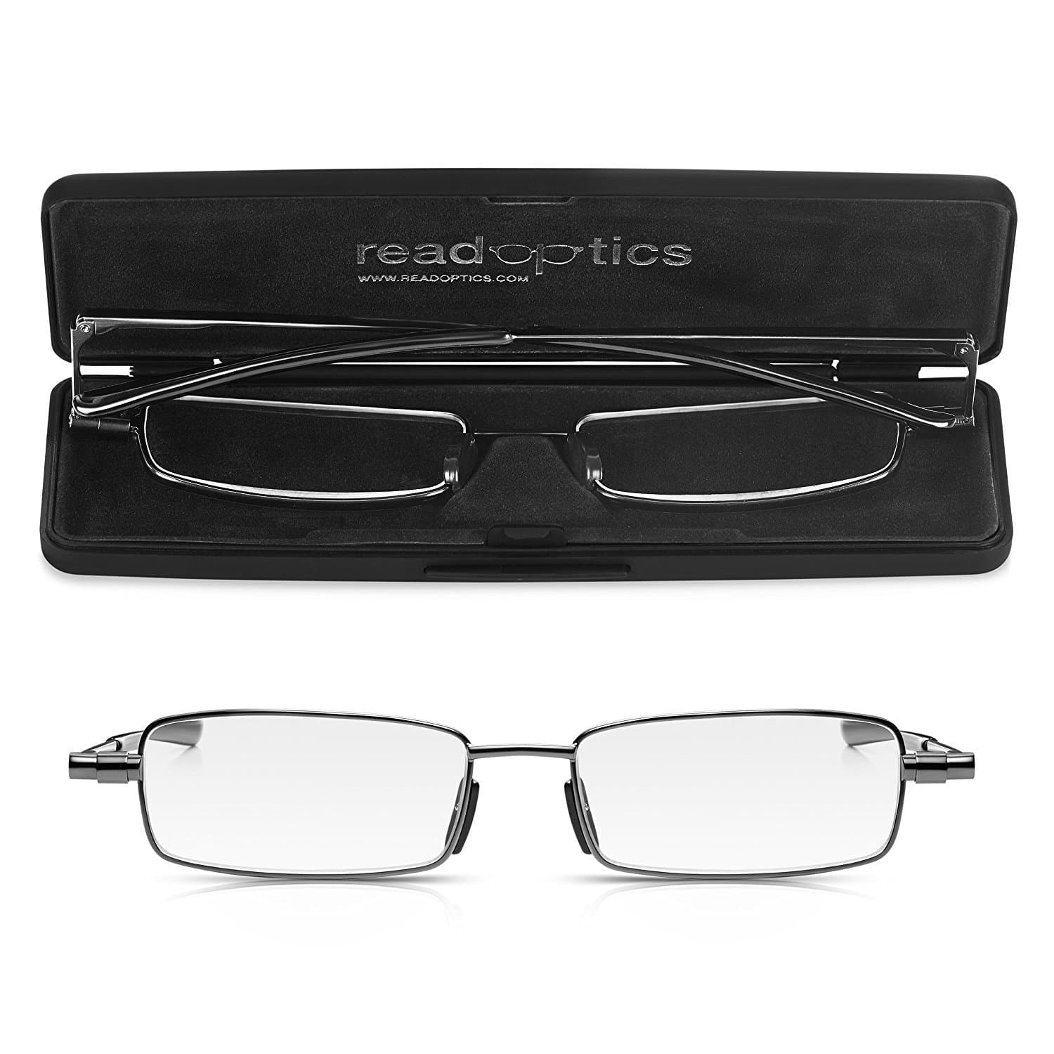 Folding Reading Glasses +1 to +3.5, Easy to Fold Flat Quality Eyeglasses with Tough Protective Case