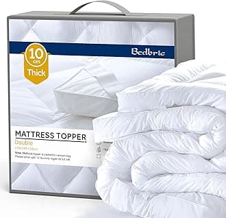 Mattress Toppers Combo Pack (Double + Single) - 4 Inch Thick Soft & Fluffy Quilted Hypoallergenic Mattress Toppers with Elastic Straps