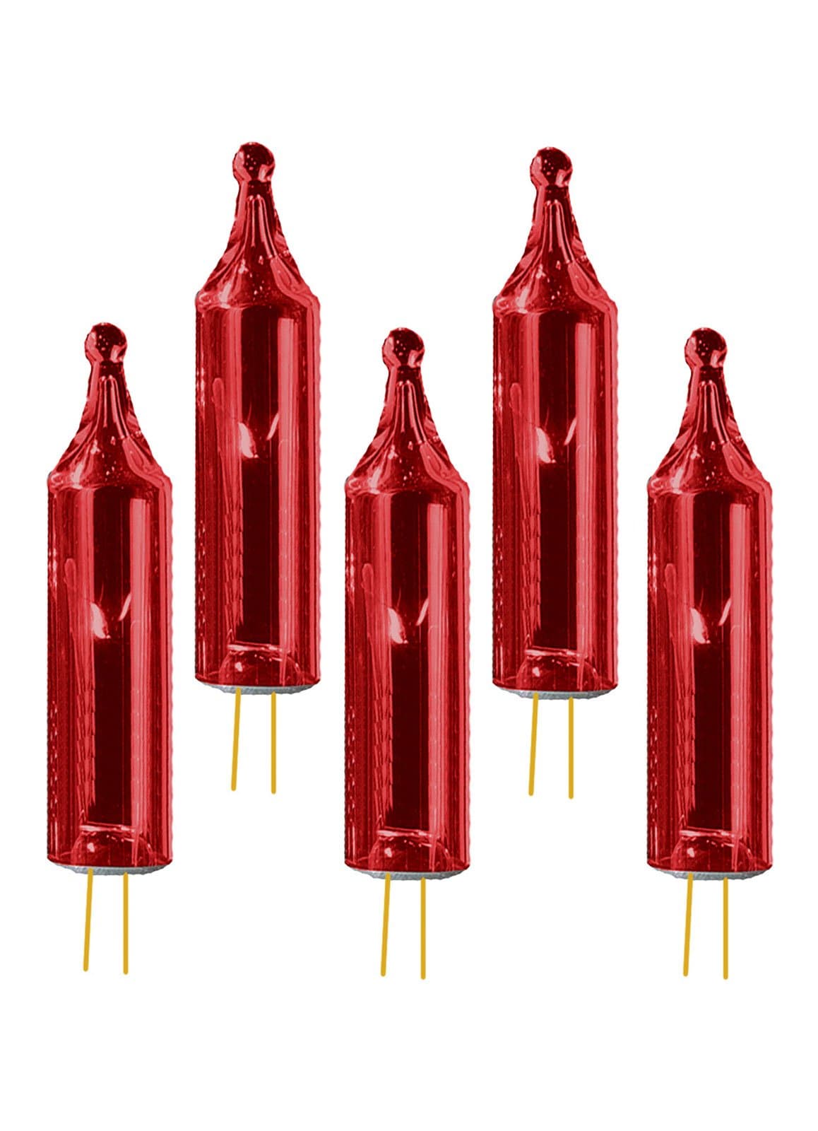 Red Transparent Mini Christmas Tree Light Replacement Bulbs [QF28 B670-R]