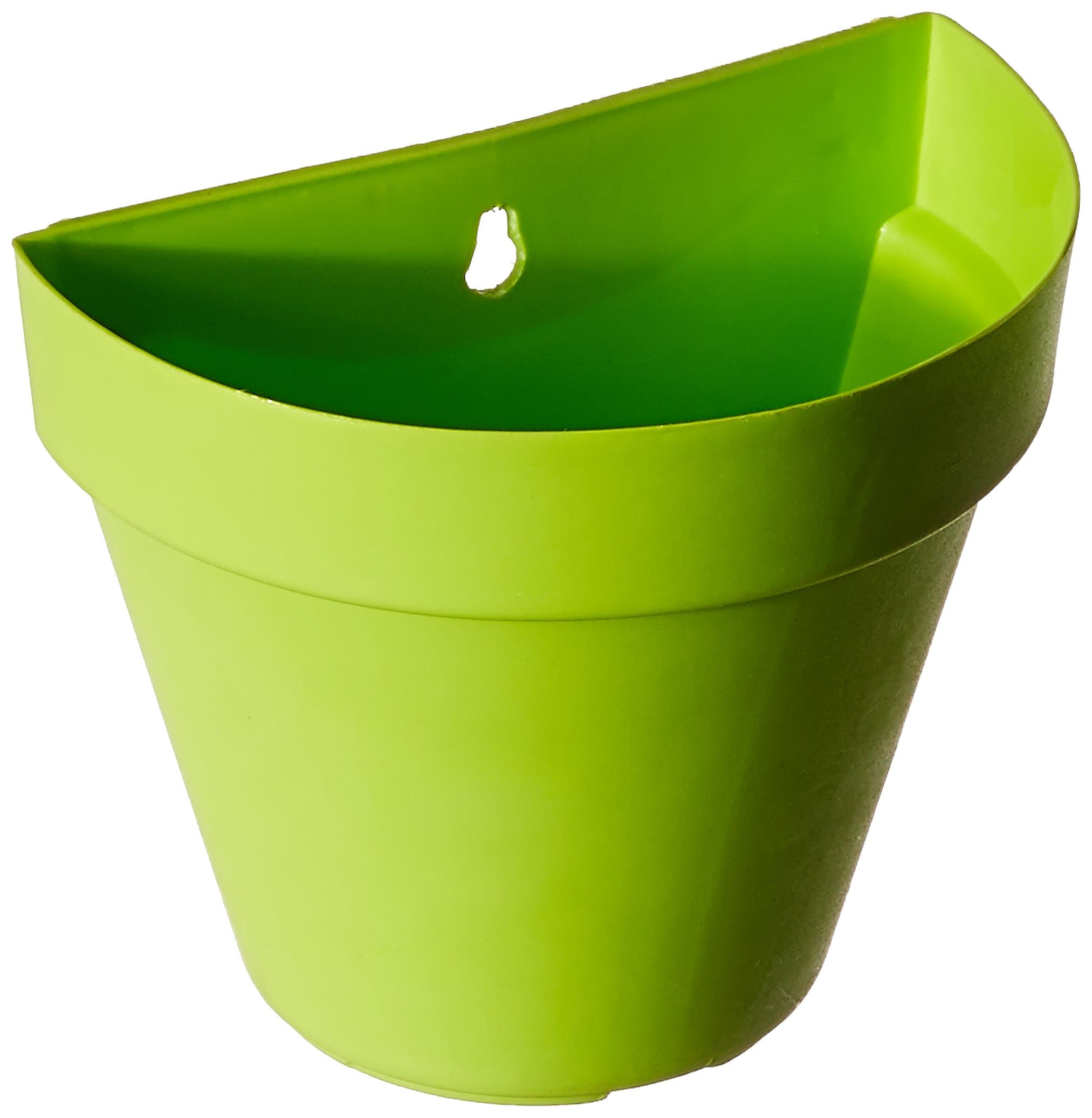 GARDENS NEED Plastic Wall Hanging Pot Set, Lemon Green, 7-inch, 4 Pieces