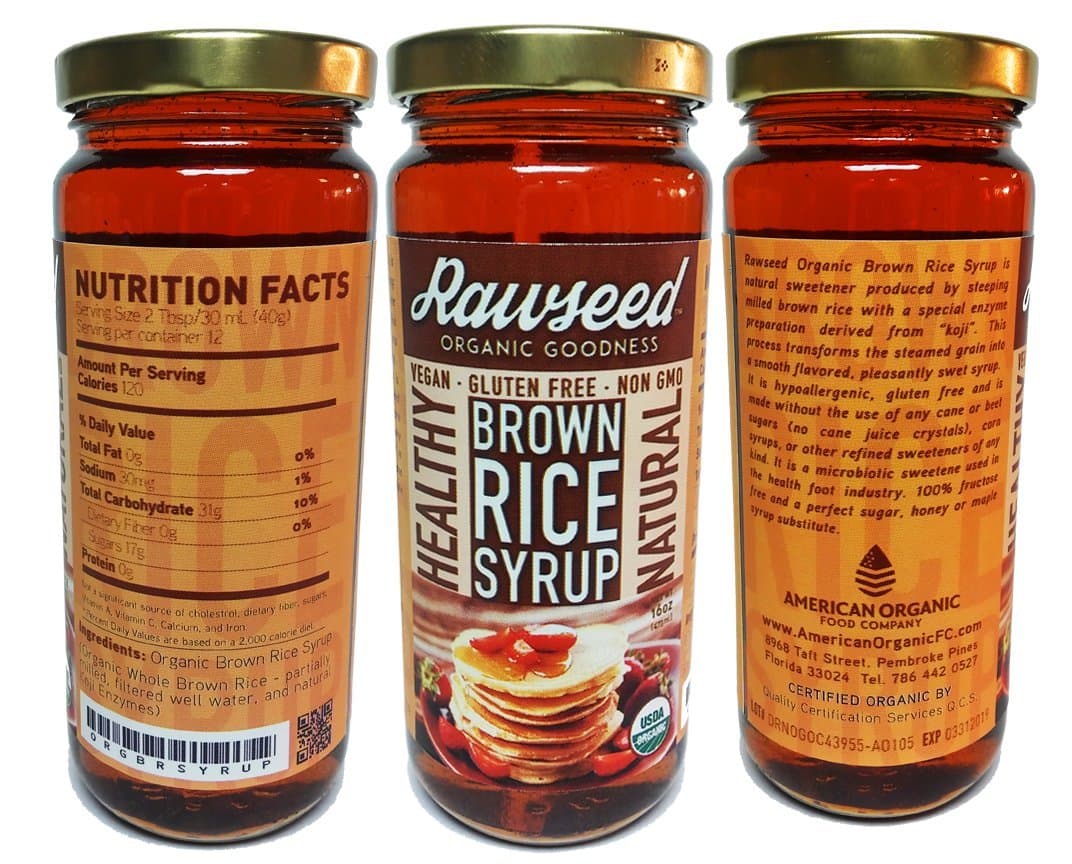Rawseed Organic Brown Rice Syrup 3 Pack 16 oz