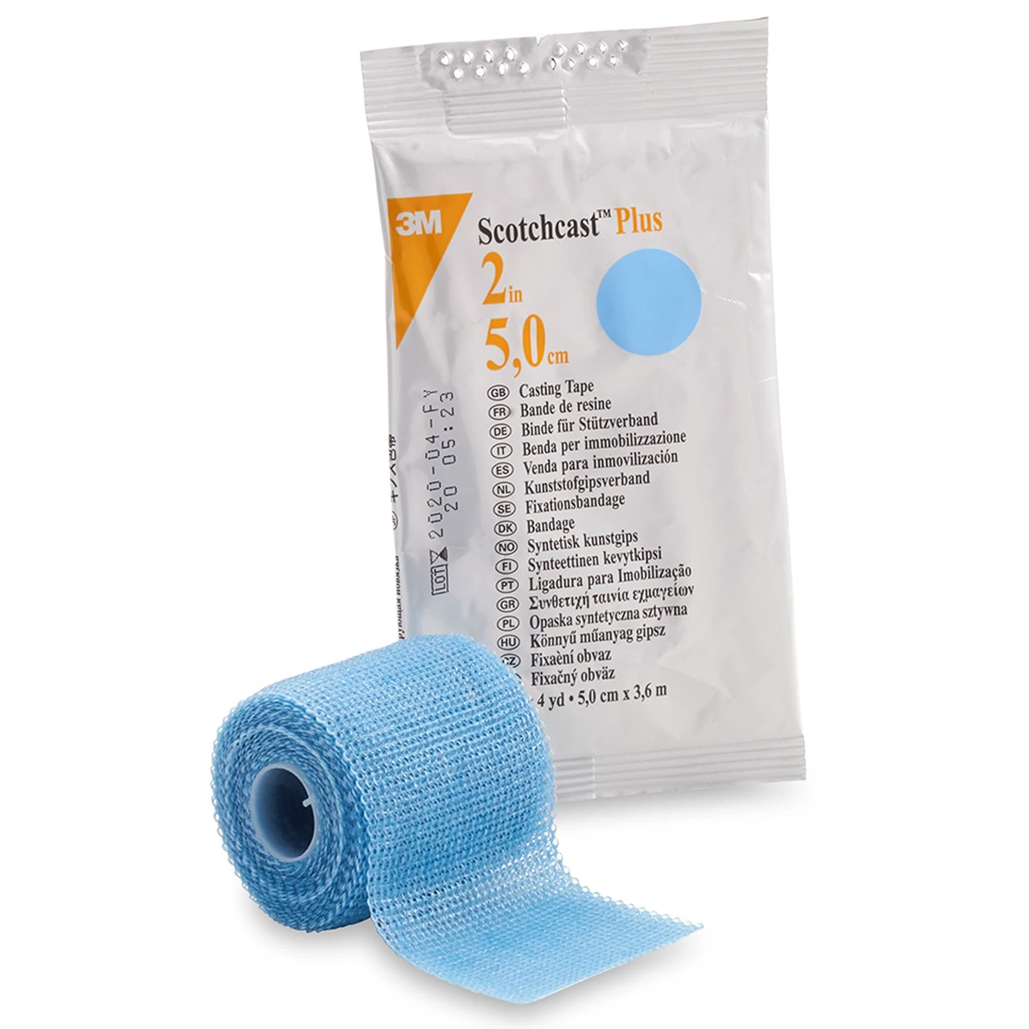 3M Scotchcast 82002L Plus Casting Tape, Light Blue 2" x 4 Yard (Pack of 10)