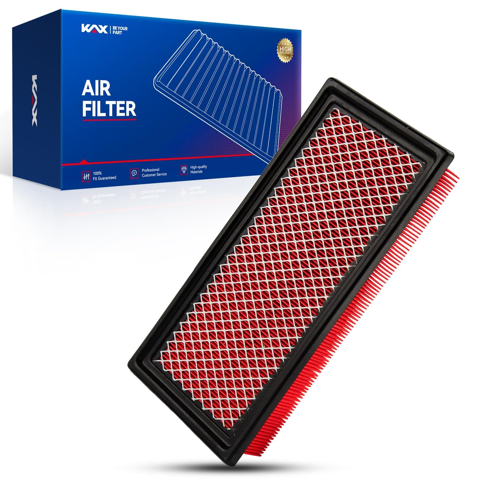 KAX Premium Engine Air Filter, GAF031 (CA10242) Replacement for Explorer, Edge, Flex, Fusion, Taurus, MKS, MKT, MKX, MKZ, Mzd6, CX9, Sable, Protect and Improve Engine Performance