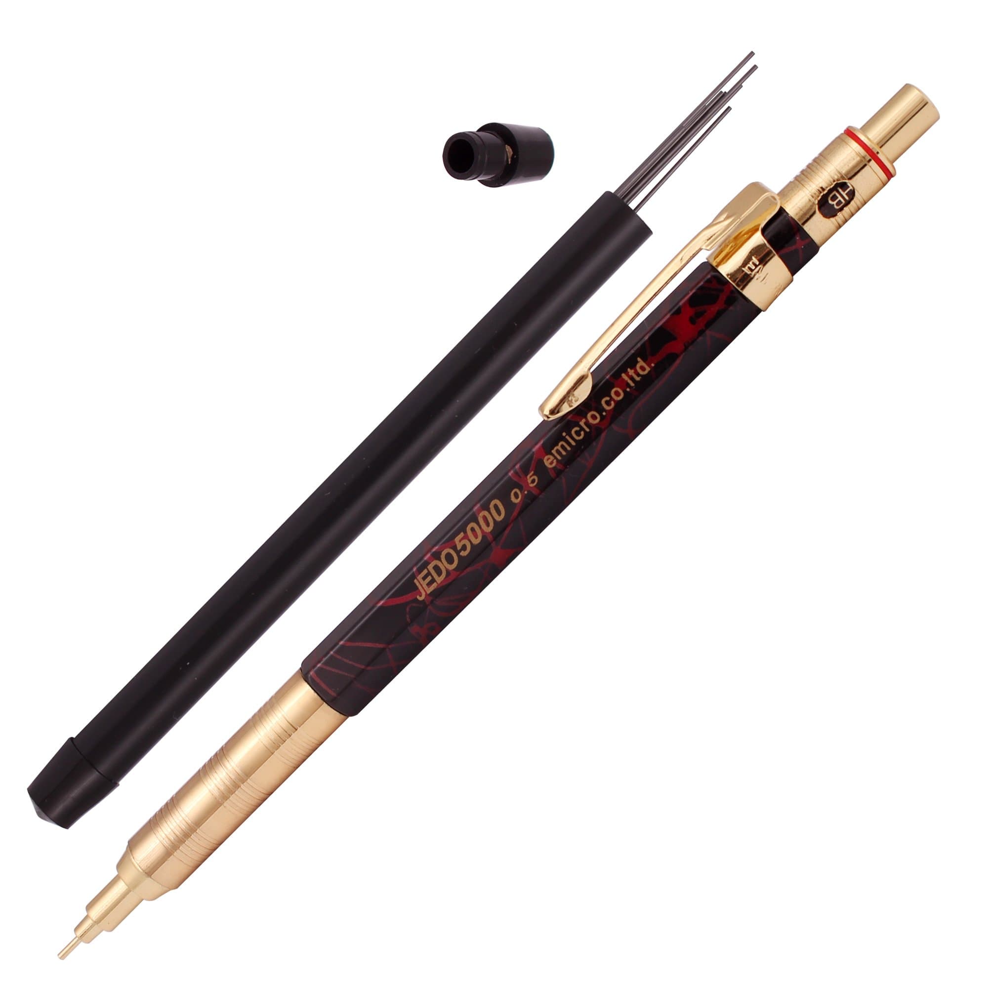 Emicro Jedo 5000-0.5 mm Mechanical Pencil Marble Pattern (Marble Red)