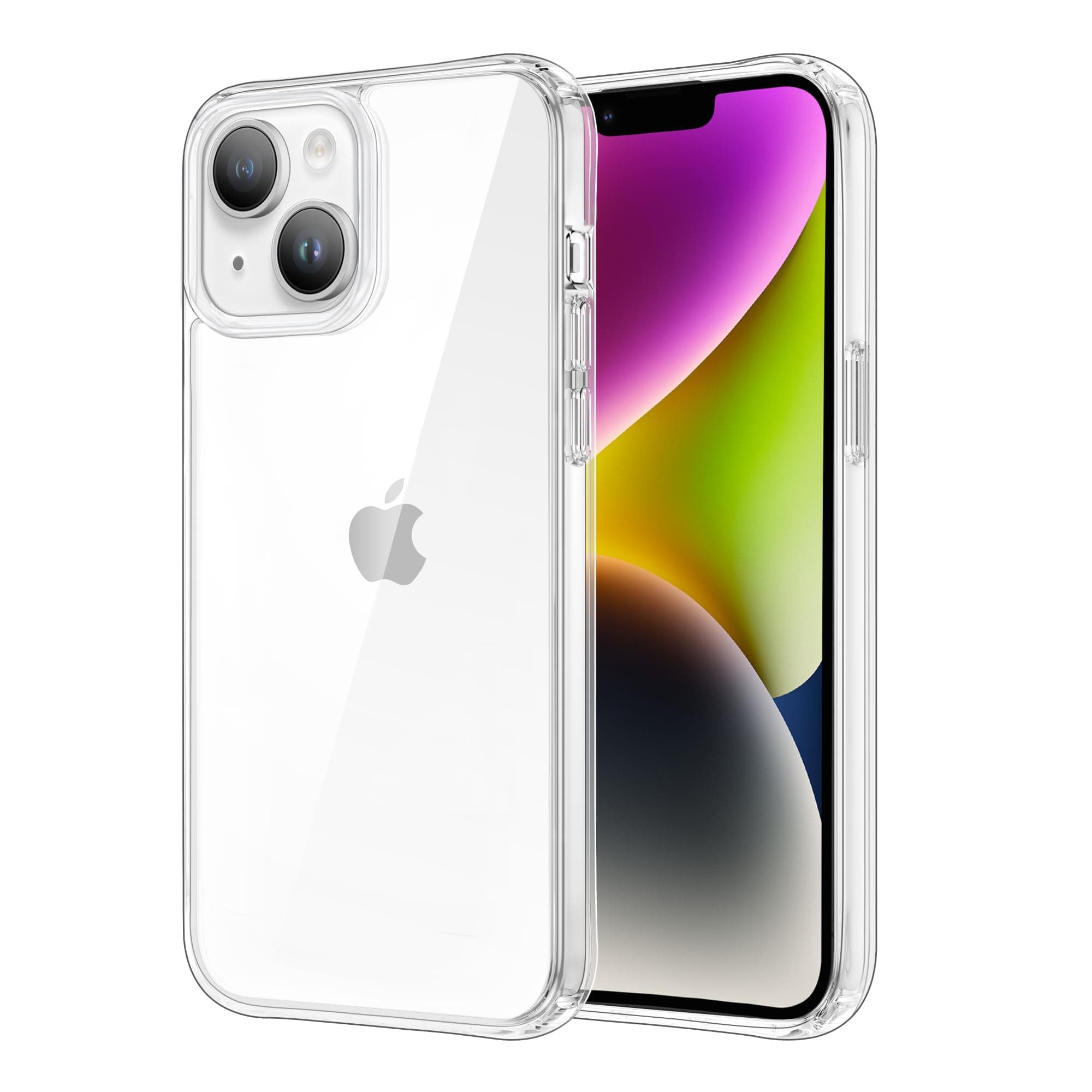 iCatchy for iPhone 14 Case 6.1-Inch, Shockproof Bumper Phone Cover, Anti-Yellowing Clear Back Compatible with iPhone 14 (Clear)