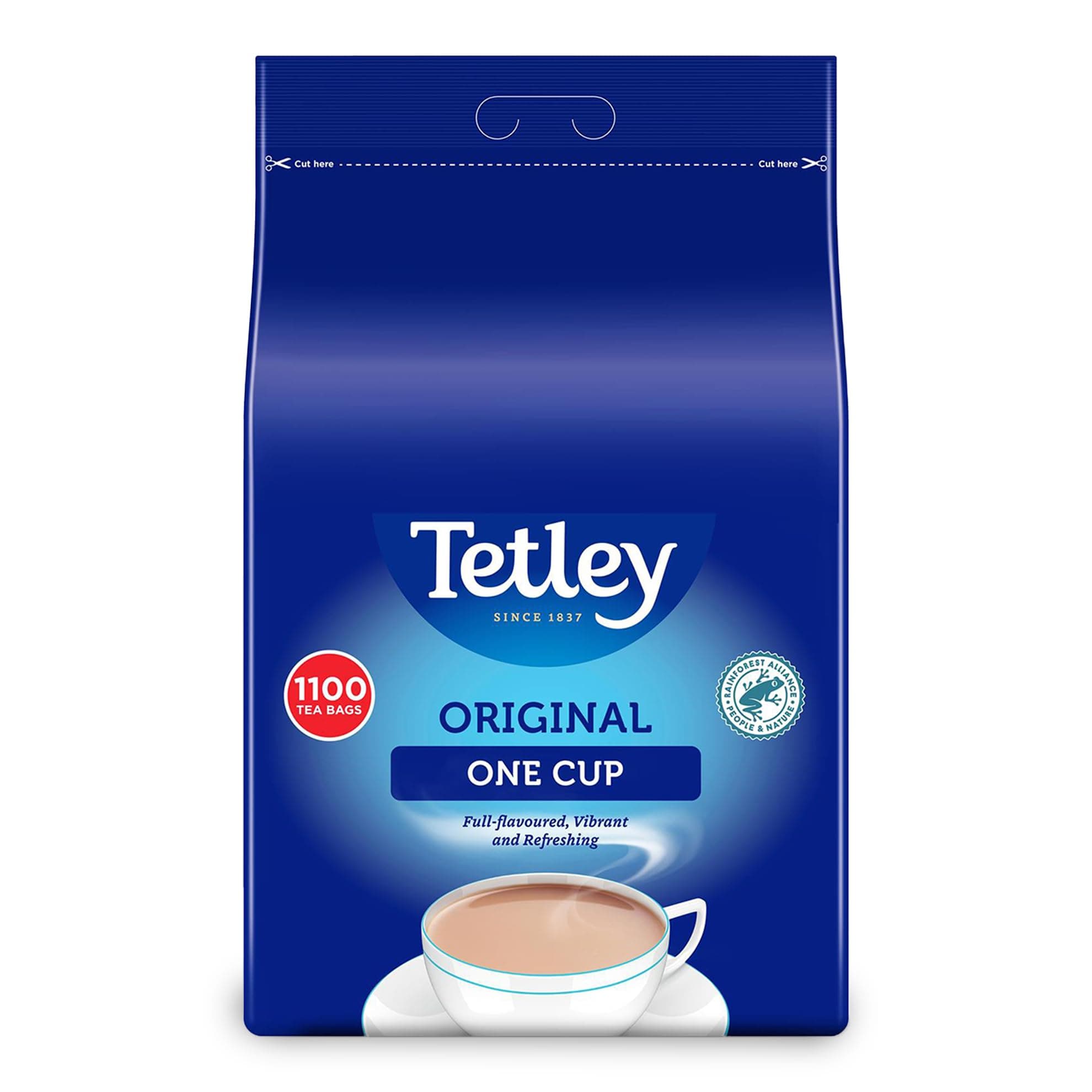 – Original One Cup Black Tea Bags - Bulk Value Pack - Full Flavoured British Brew - Perfect for Breakfast or Anytime - Rainforest Alliance Certified - 1100 Teabags (1 Pack)