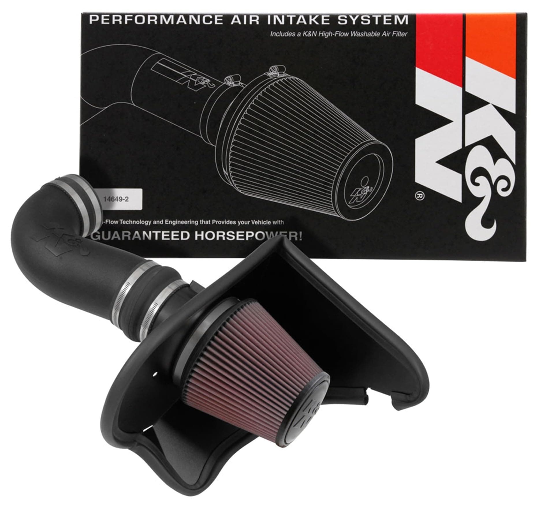 K&N Cold Air Intake System: High-Flow Air Filter, Increase Performance & Acceleration: Compatible with 2016-2024 CHEVROLET: Camaro SS, 63-3092