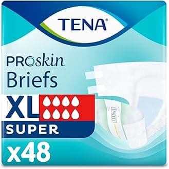 Tena Incontinence Adult Diapers, Maximum Absorbency, Disposable Briefs, ProSkin - X-Large - 48 ct